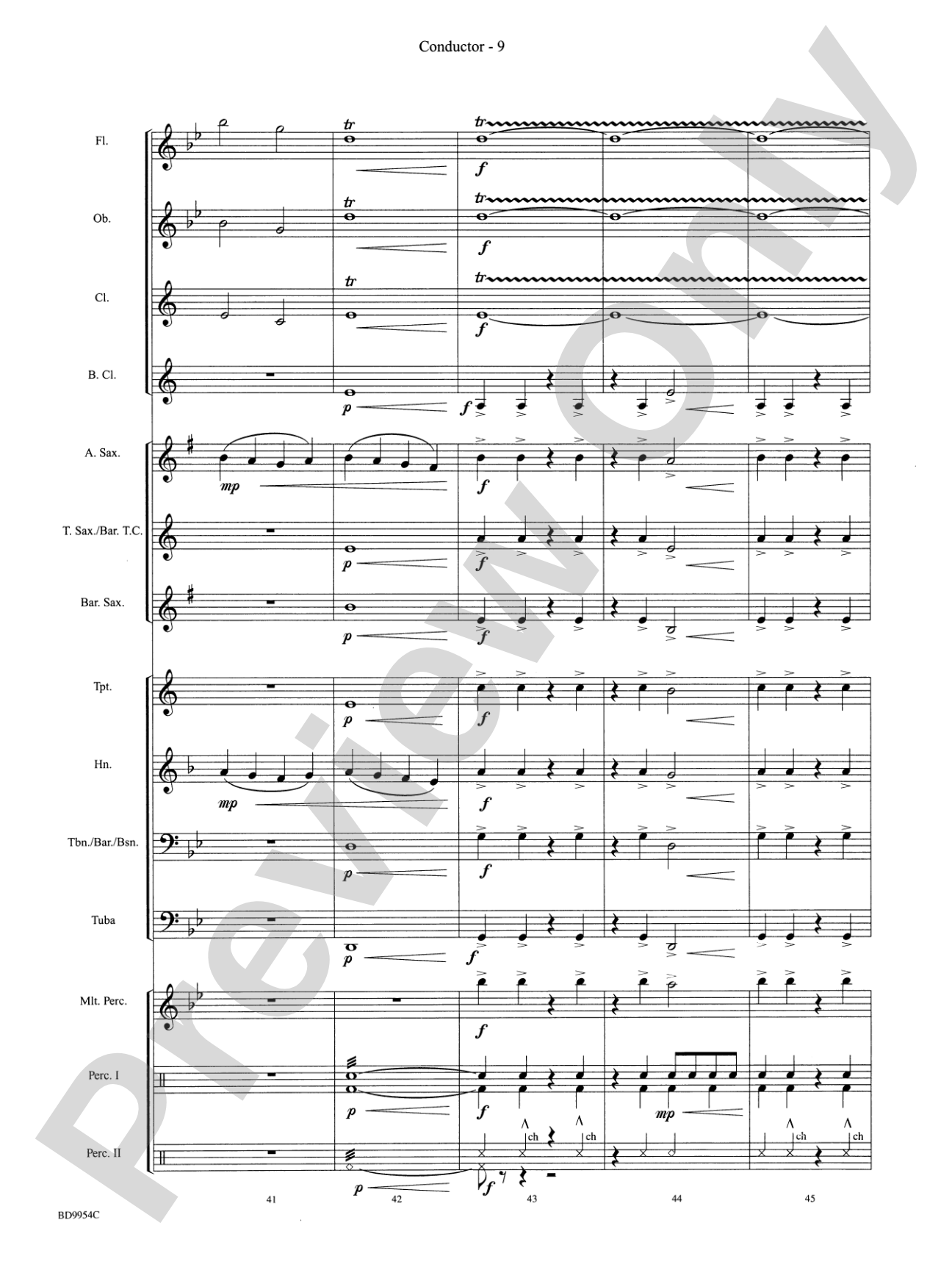 The Sound and the Fury: Concert Band Conductor Score & Parts