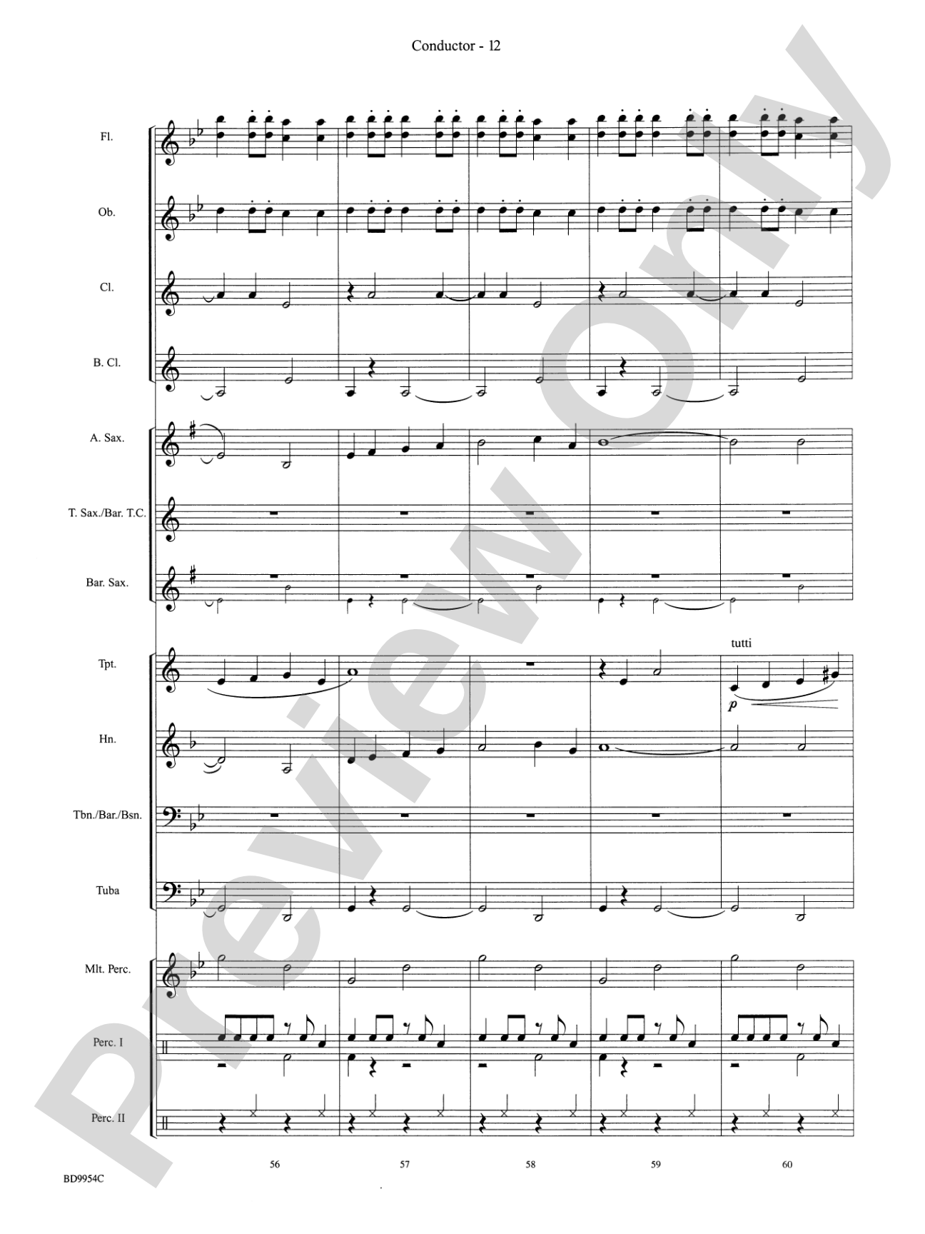 The Sound and the Fury: Concert Band Conductor Score & Parts