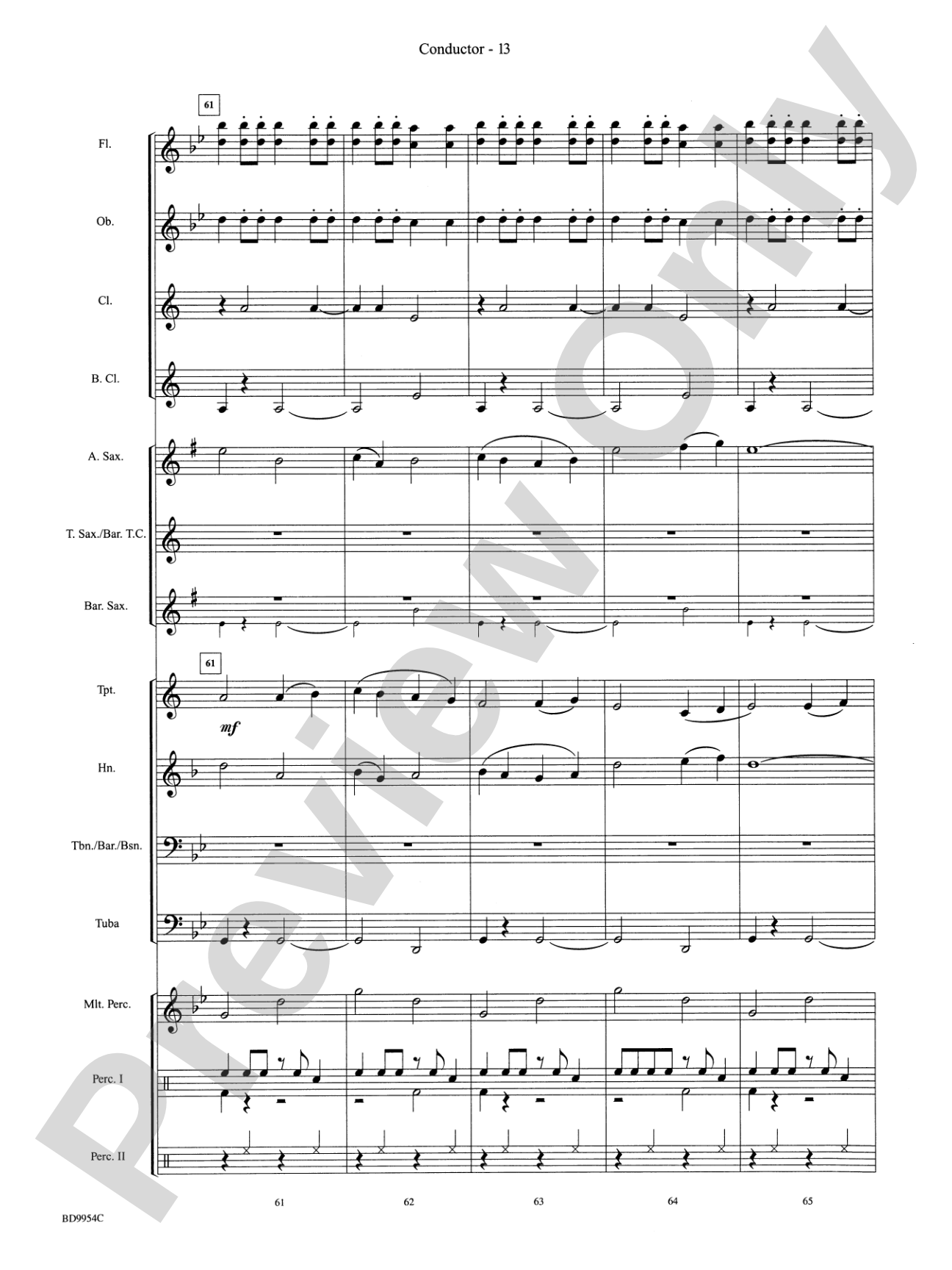 The Sound and the Fury: Concert Band Conductor Score & Parts