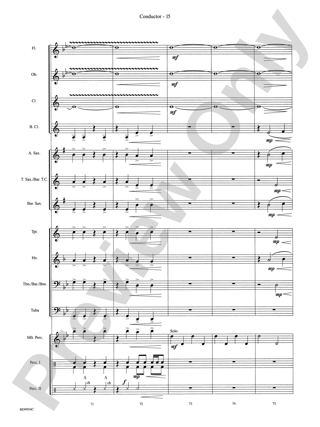 The Sound and the Fury: Concert Band Conductor Score & Parts