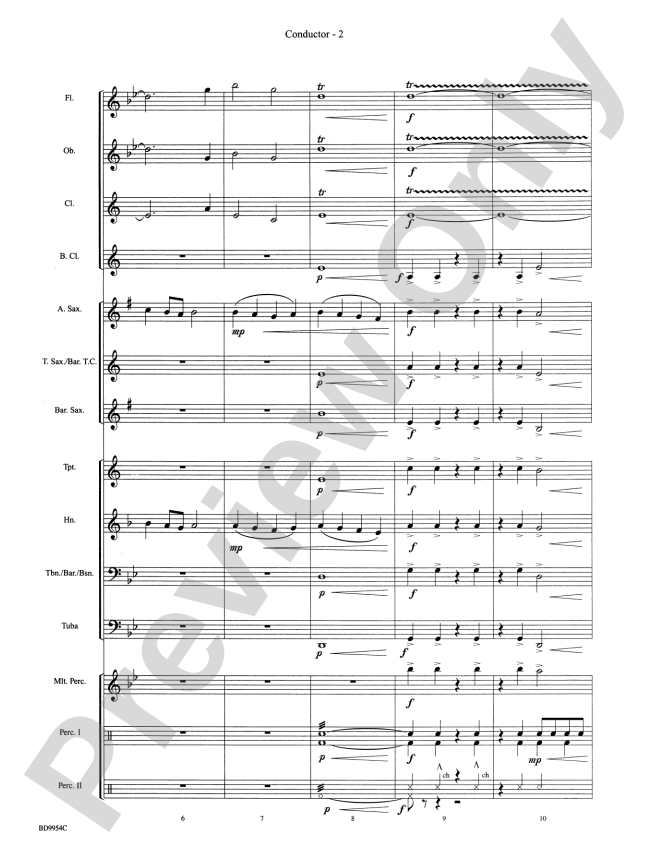 The Sound and the Fury: Concert Band Conductor Score & Parts