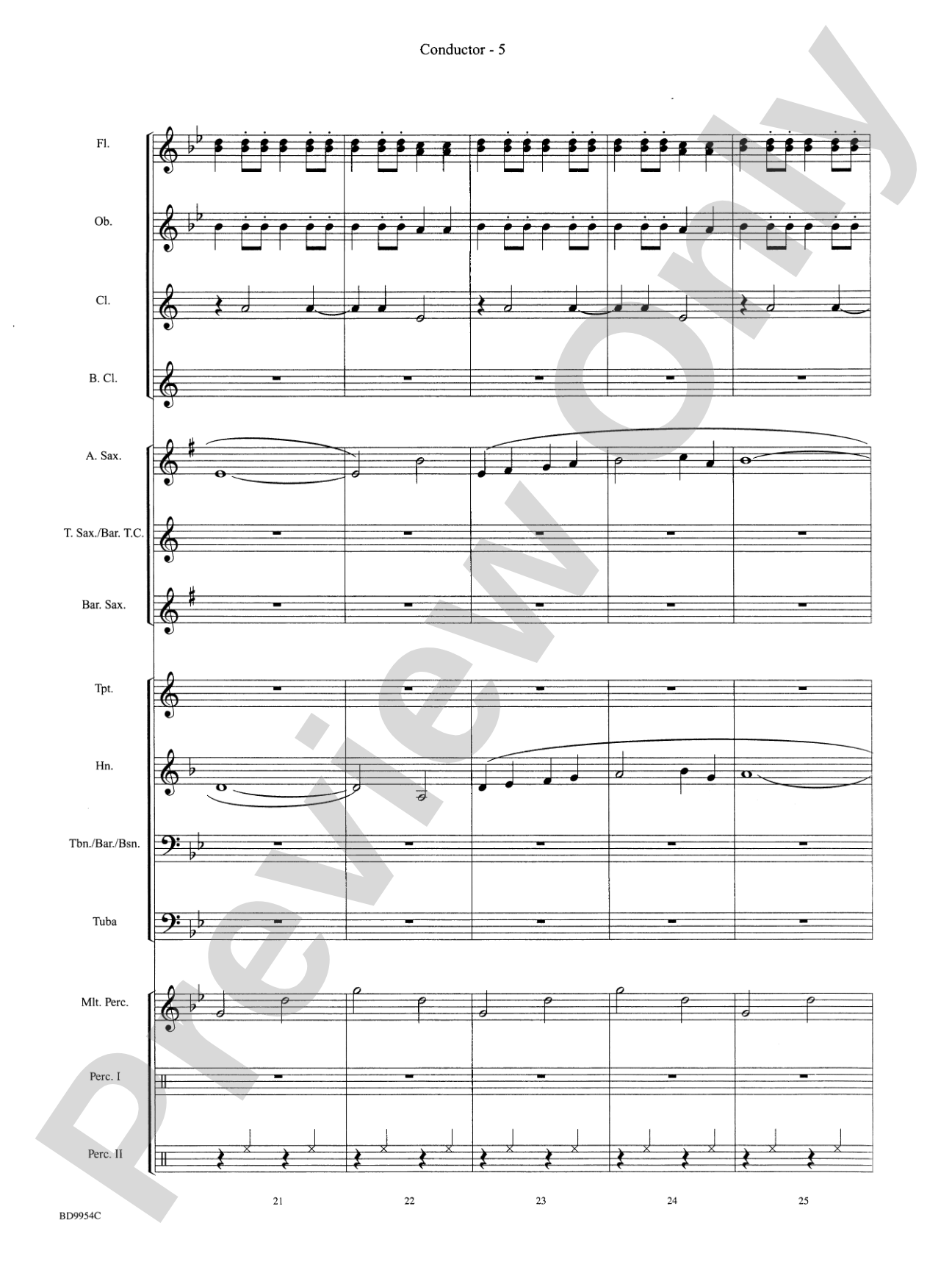 The Sound and the Fury: Concert Band Conductor Score & Parts