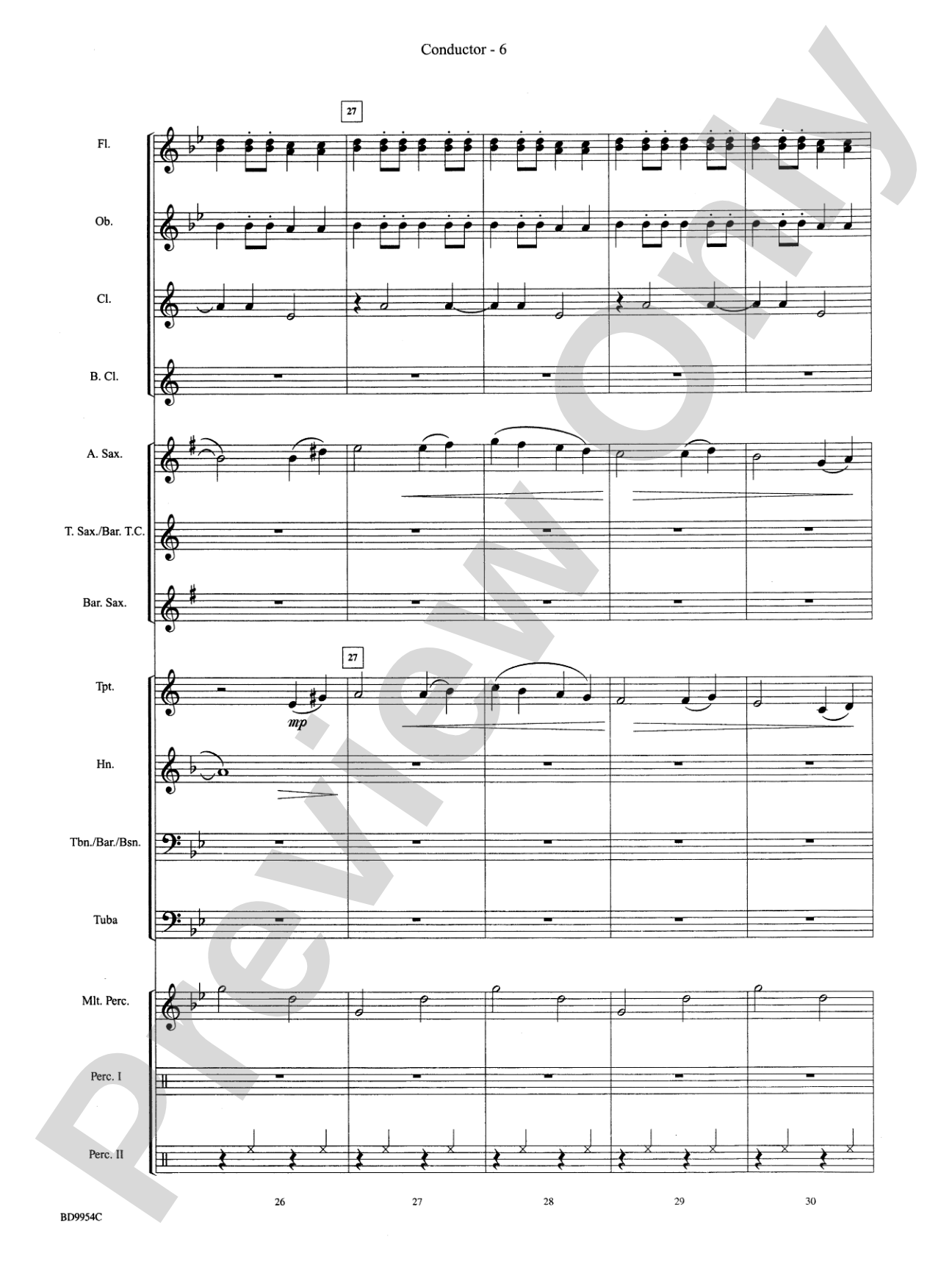 The Sound and the Fury: Concert Band Conductor Score & Parts