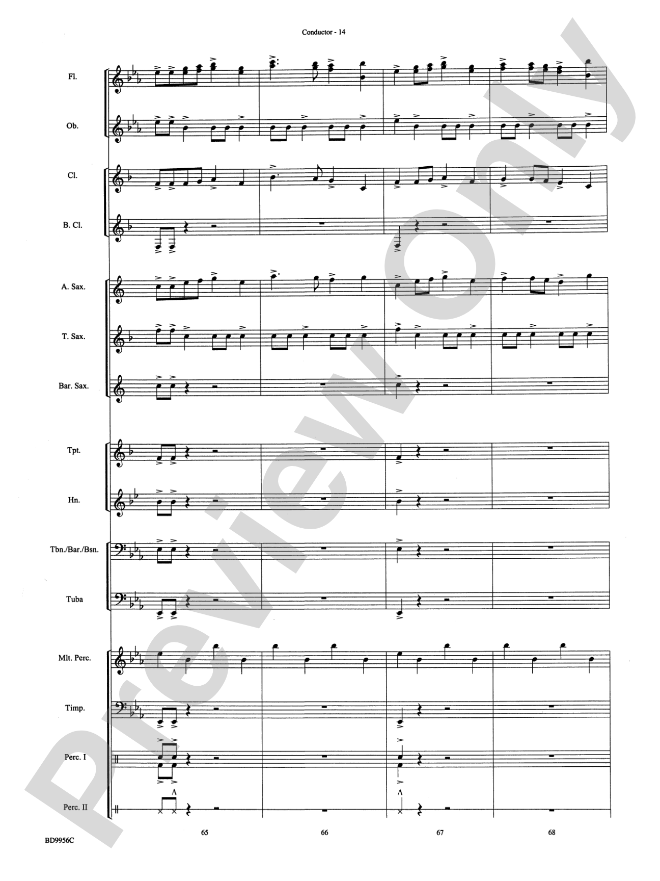 Drummer's Christmas Carol: Concert Band Conductor Score & Parts