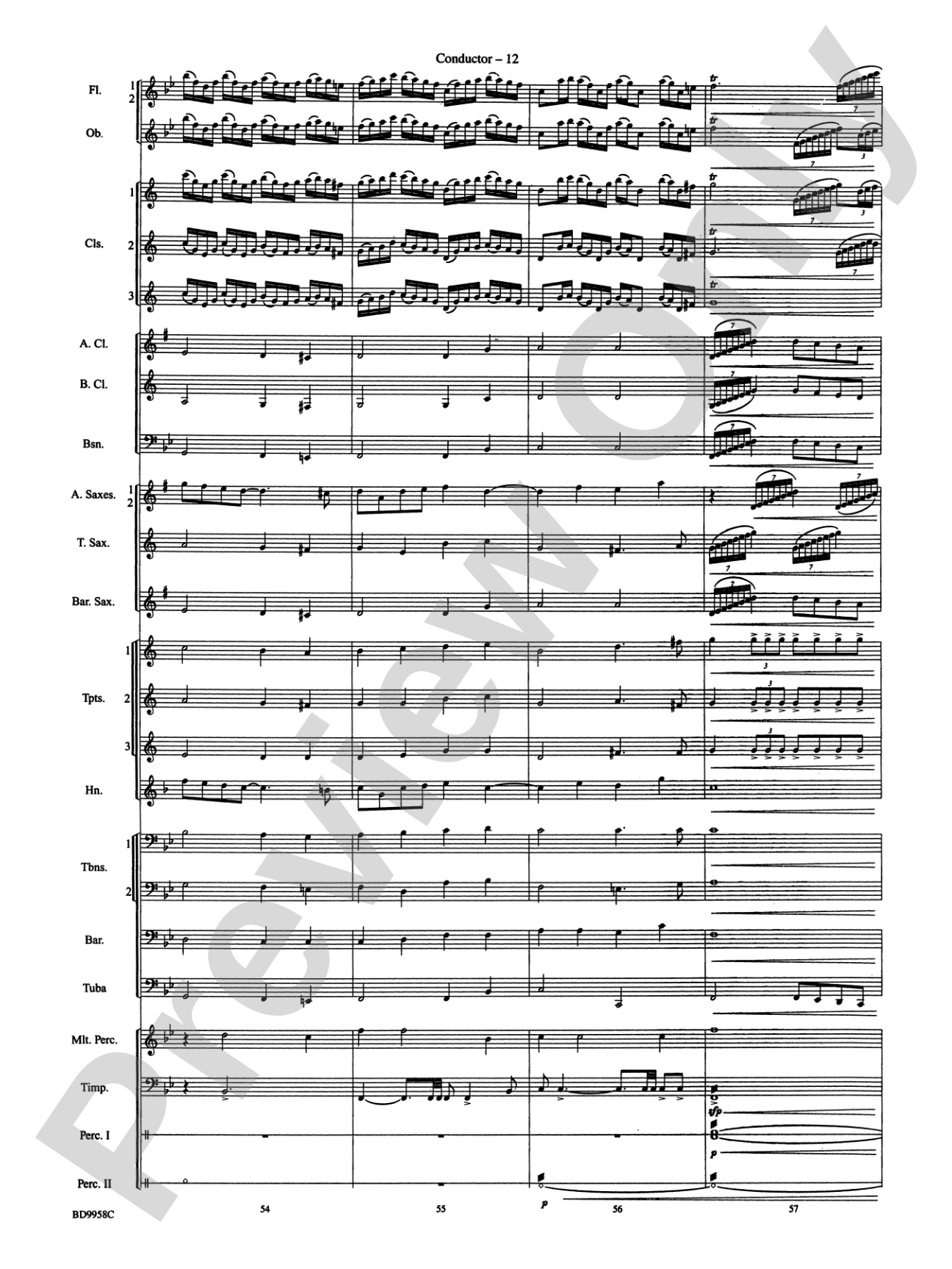 Fanfare and Processional on an Old English Carol: Concert Band Conductor Score & Parts