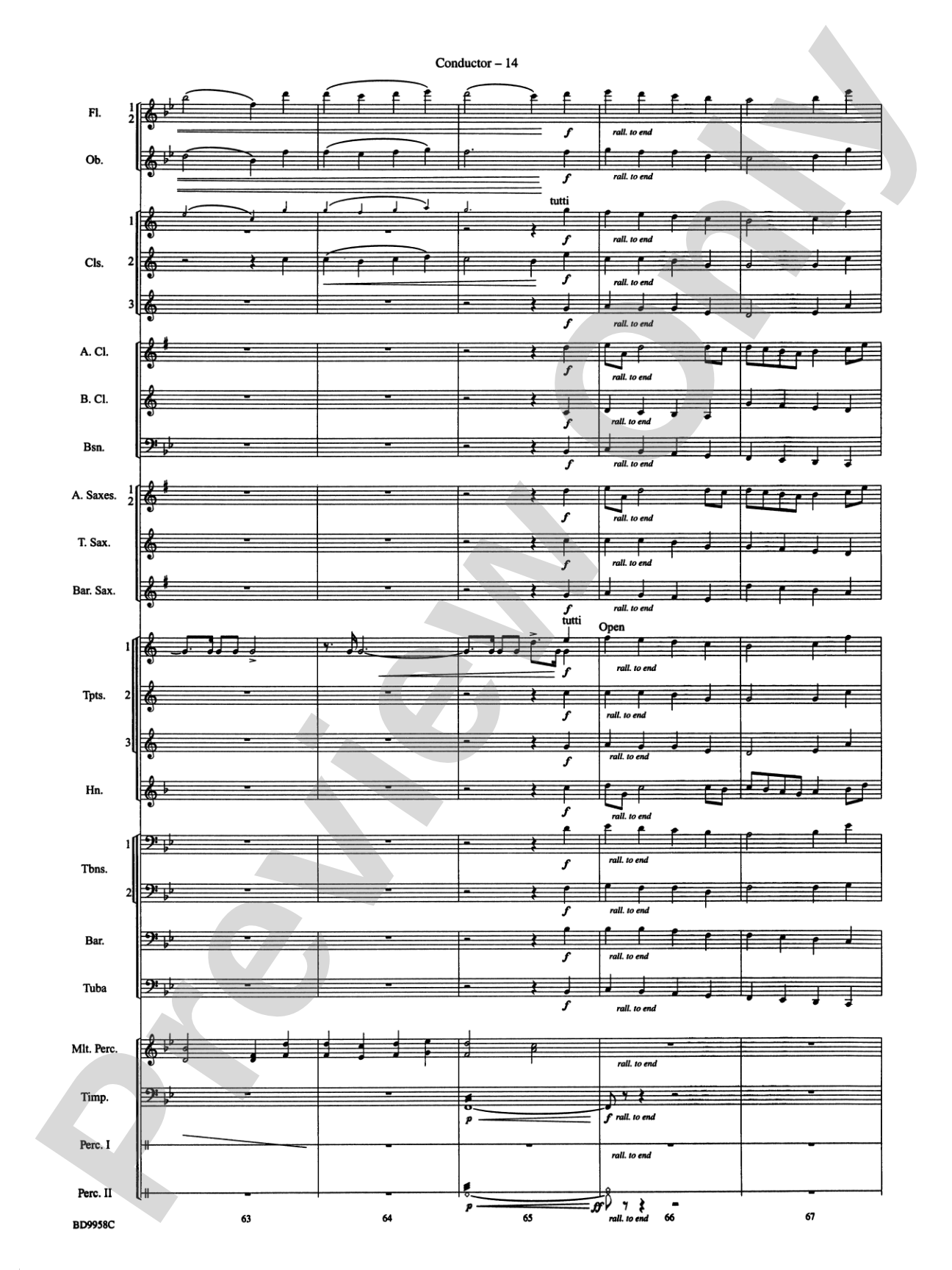Fanfare and Processional on an Old English Carol: Concert Band Conductor Score & Parts