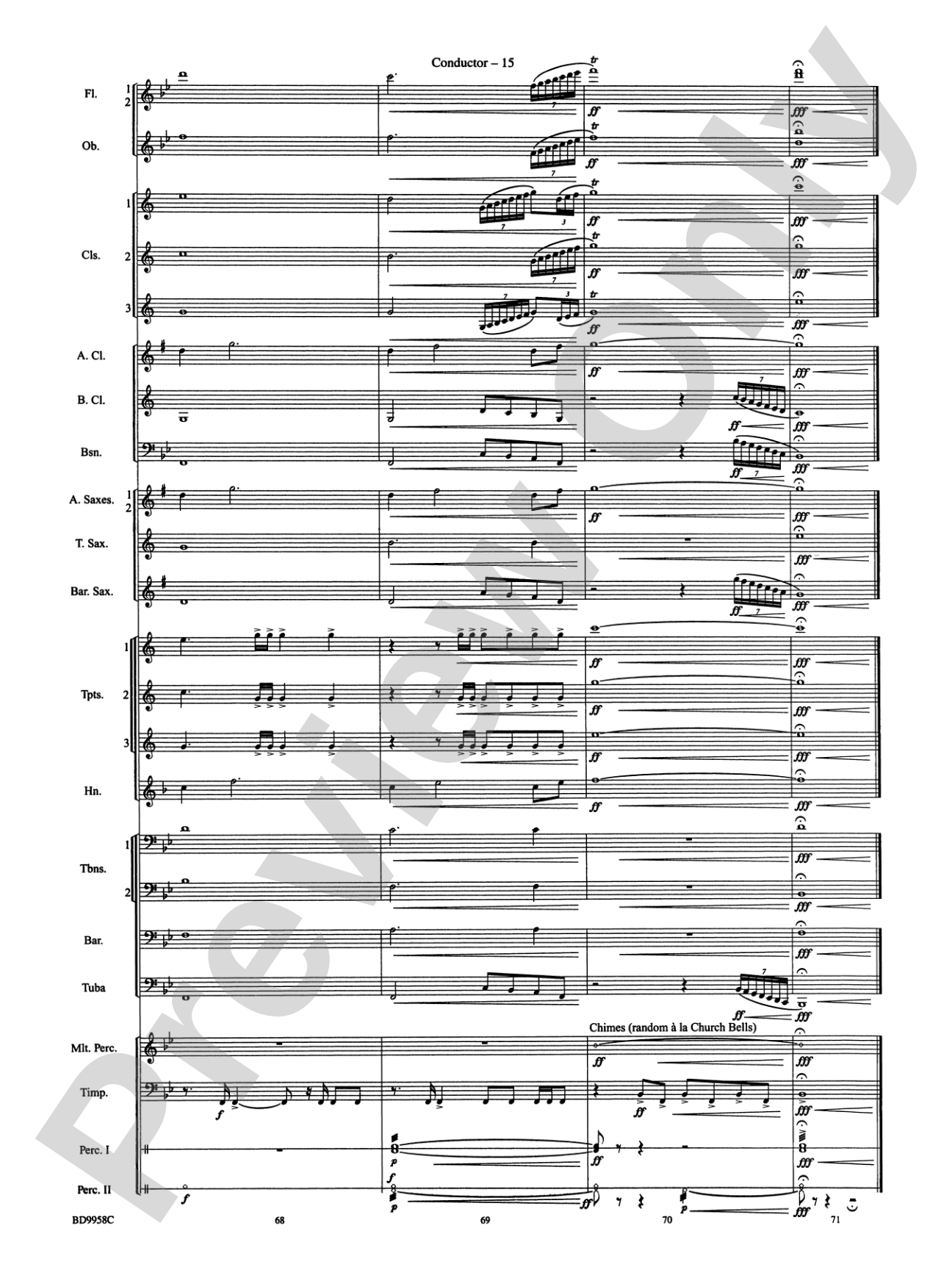Fanfare and Processional on an Old English Carol: Concert Band Conductor Score & Parts