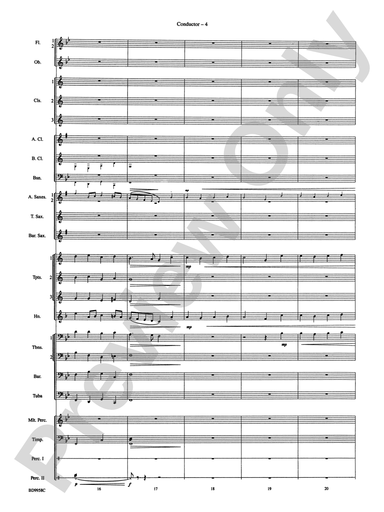 Fanfare and Processional on an Old English Carol: Concert Band Conductor Score & Parts