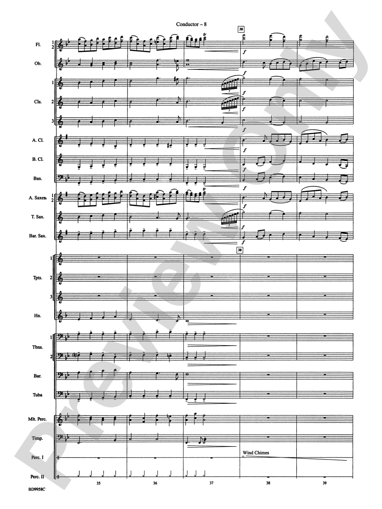 Fanfare and Processional on an Old English Carol: Concert Band Conductor Score & Parts