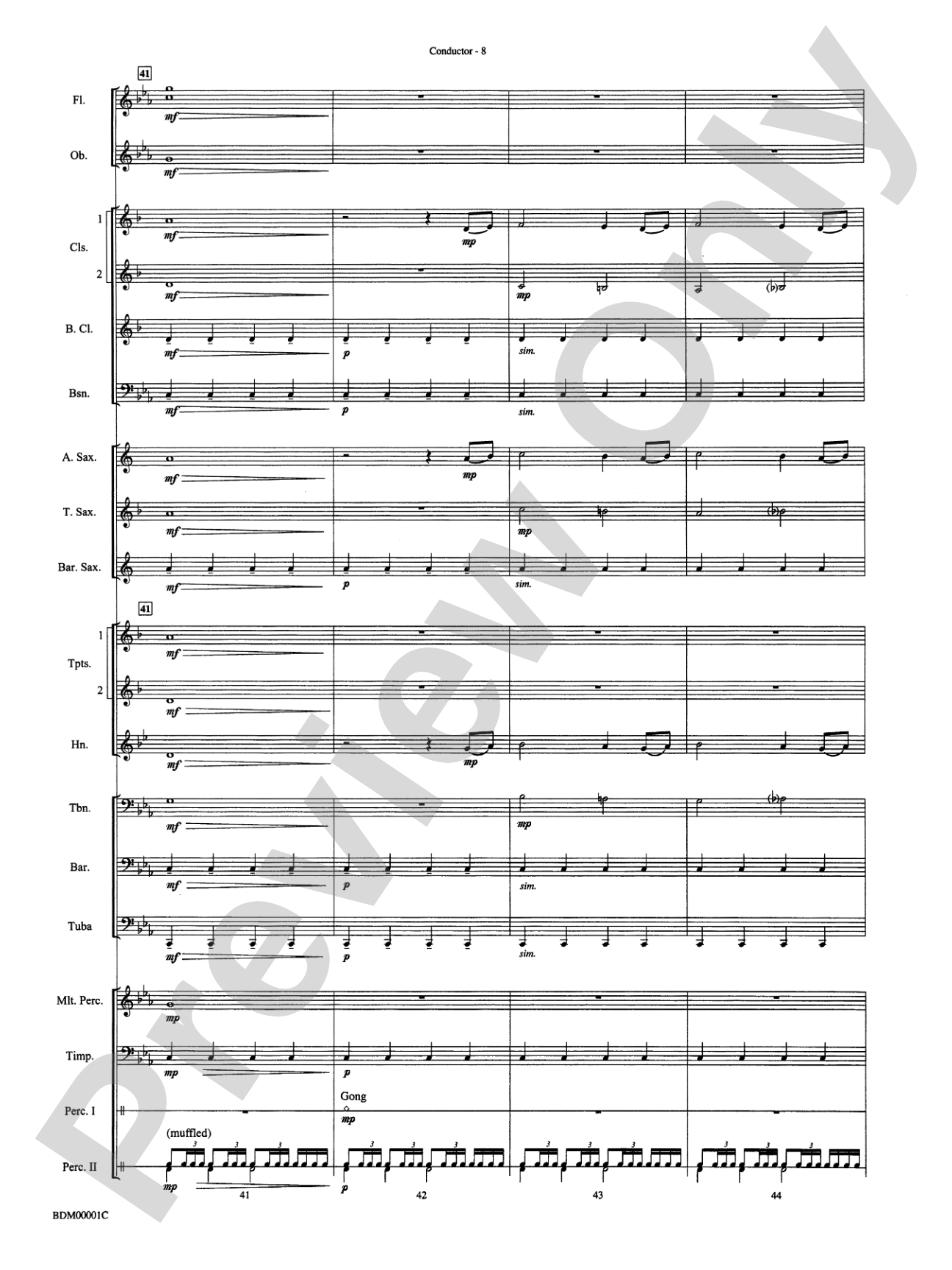 Annabel Lee: Concert Band Conductor Score & Parts