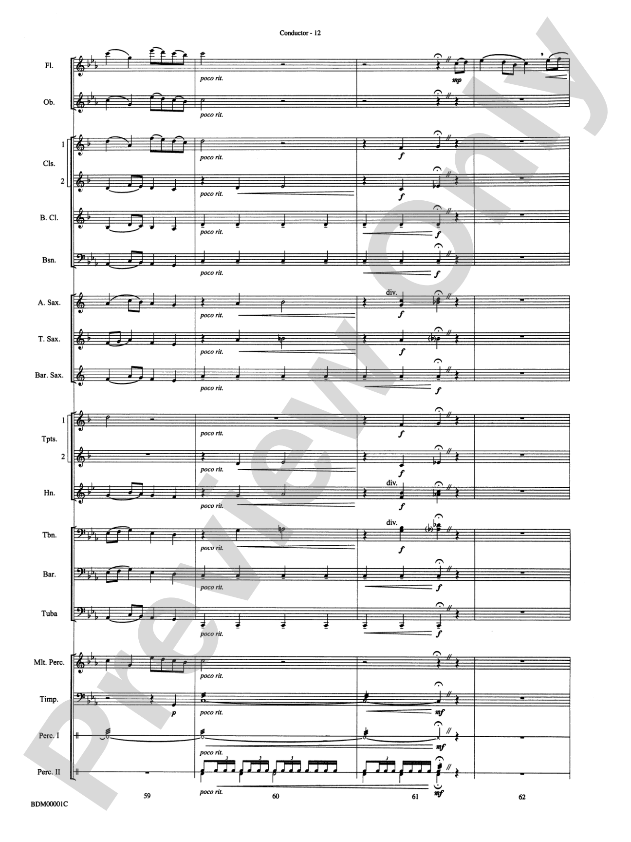 Annabel Lee: Concert Band Conductor Score & Parts