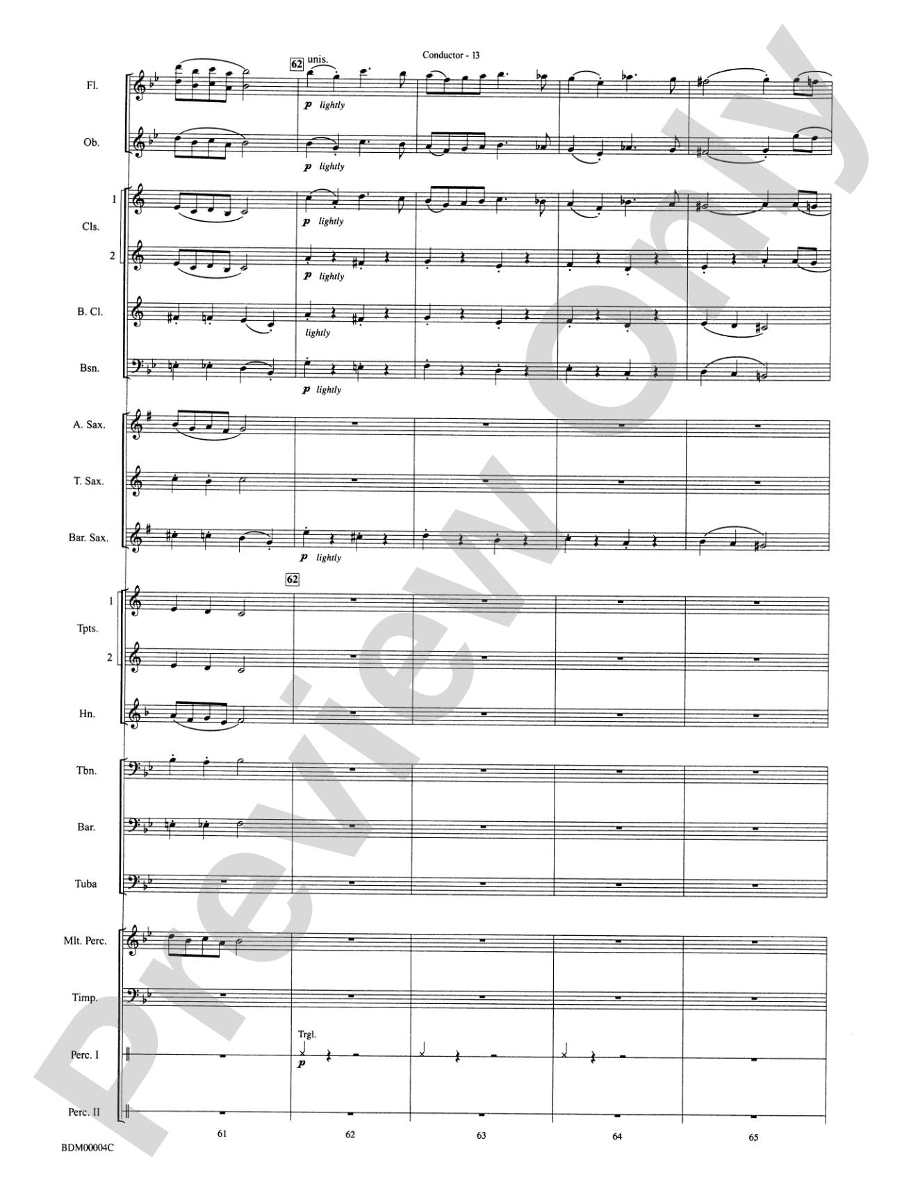 Paths of Glory: Concert Band Conductor Score & Parts
