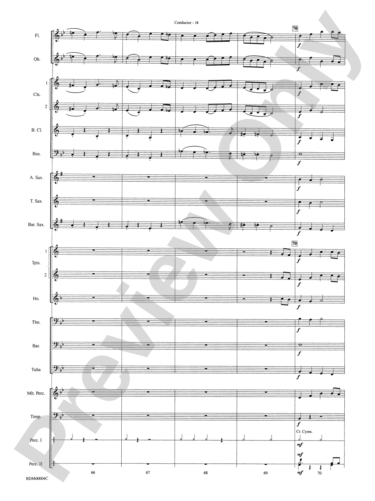 Paths of Glory: Concert Band Conductor Score & Parts
