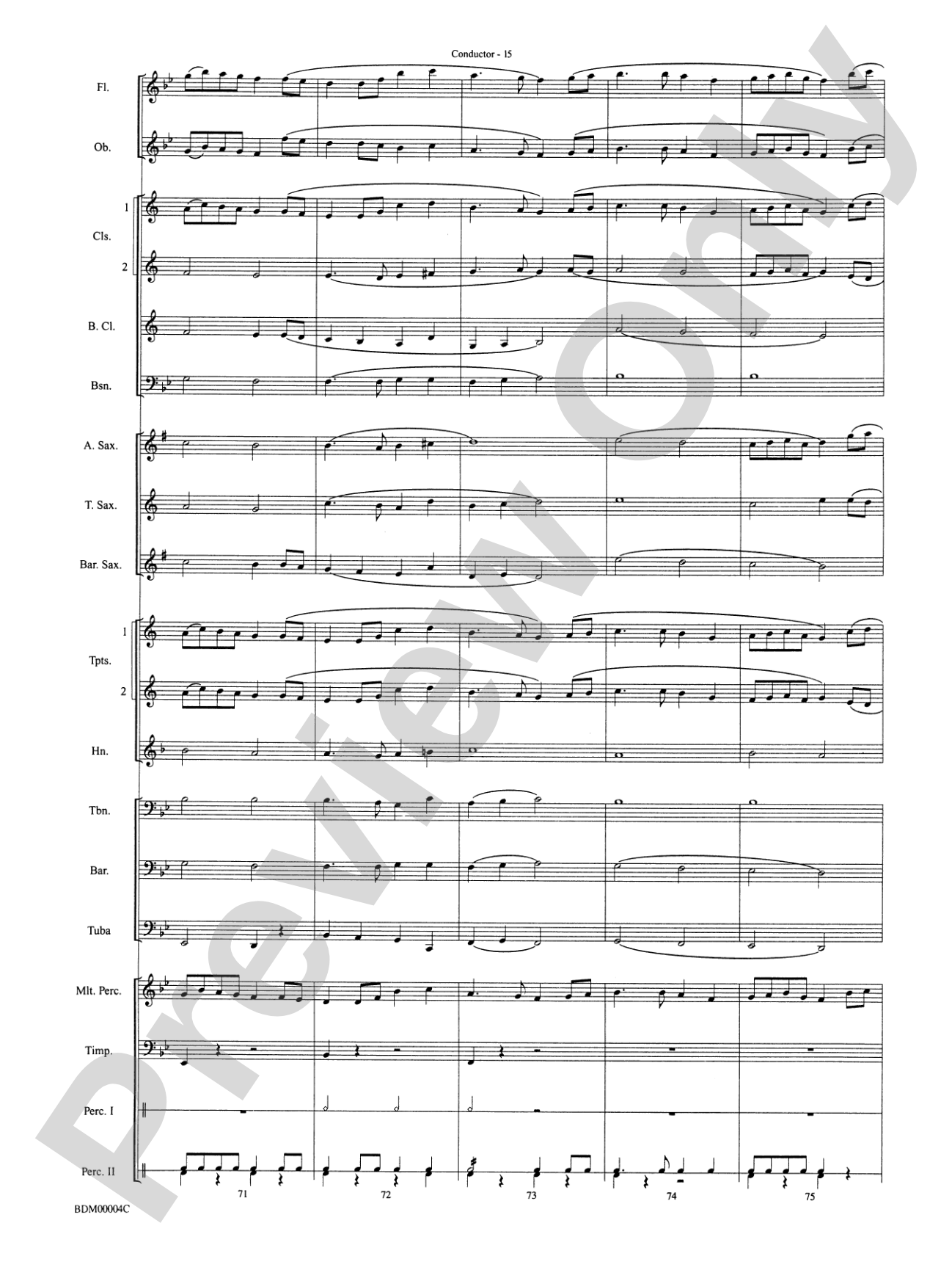 Paths of Glory: Concert Band Conductor Score & Parts