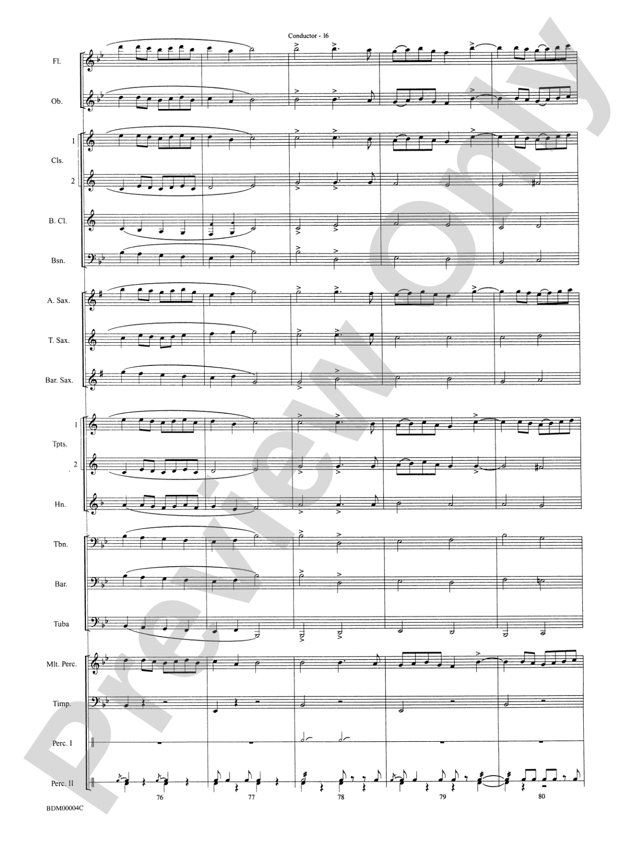 Paths of Glory: Concert Band Conductor Score & Parts