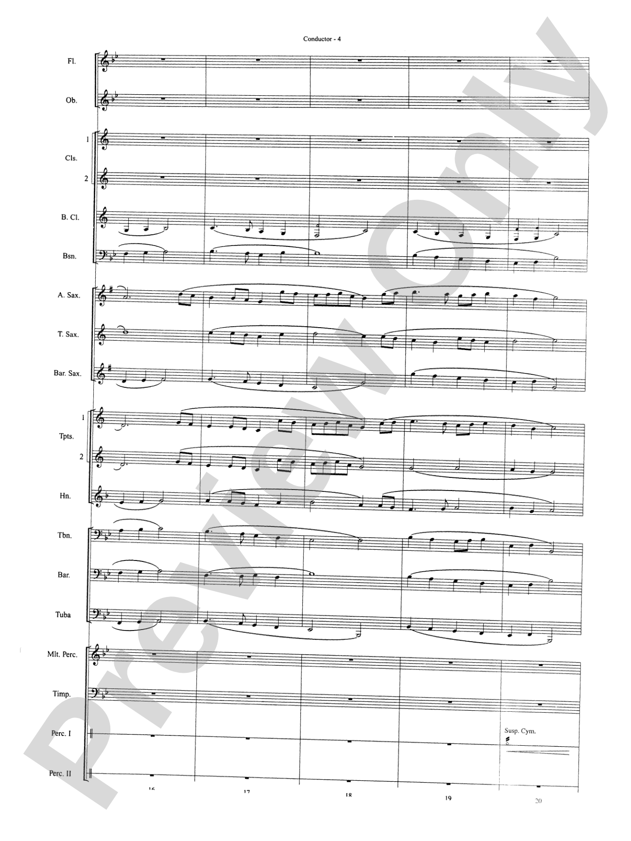 Paths of Glory: Concert Band Conductor Score & Parts