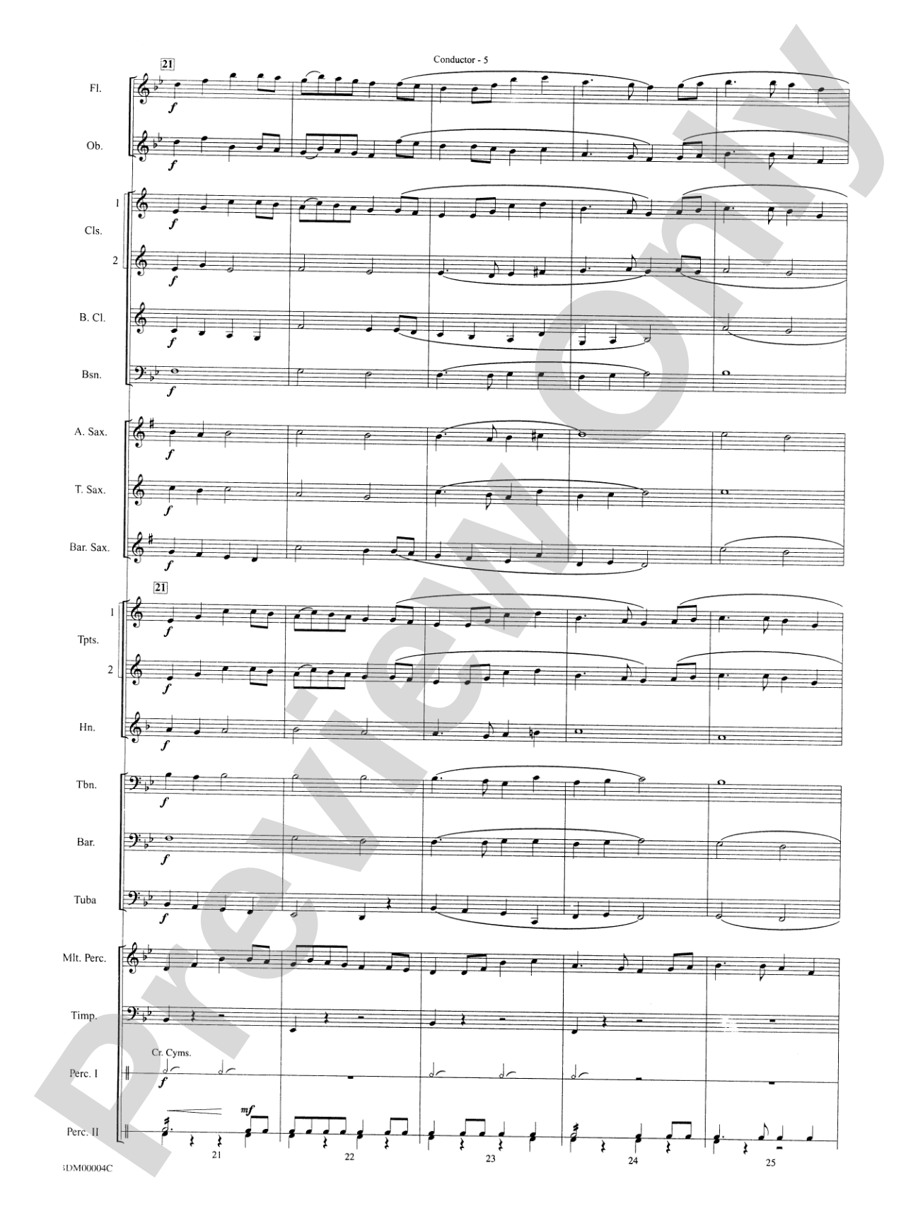 Paths of Glory: Concert Band Conductor Score & Parts