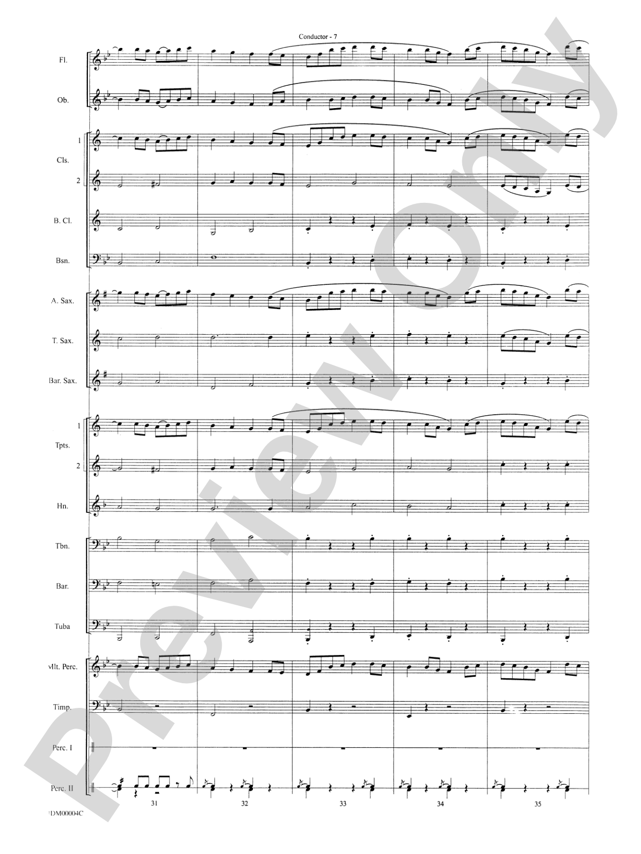 Paths of Glory: Concert Band Conductor Score & Parts