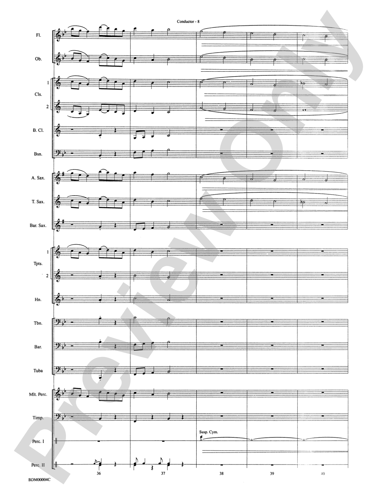 Paths of Glory: Concert Band Conductor Score & Parts