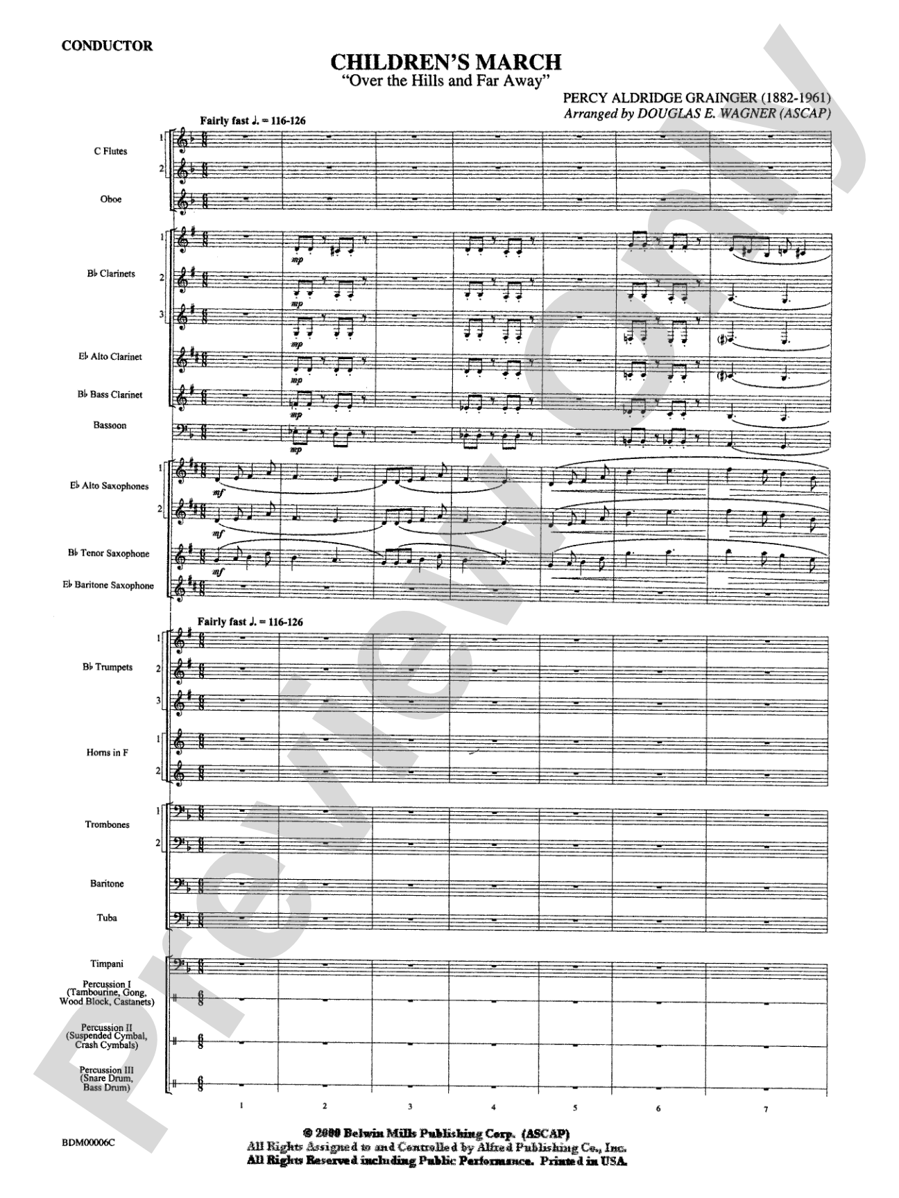 Children's March: Concert Band Conductor Score & Parts