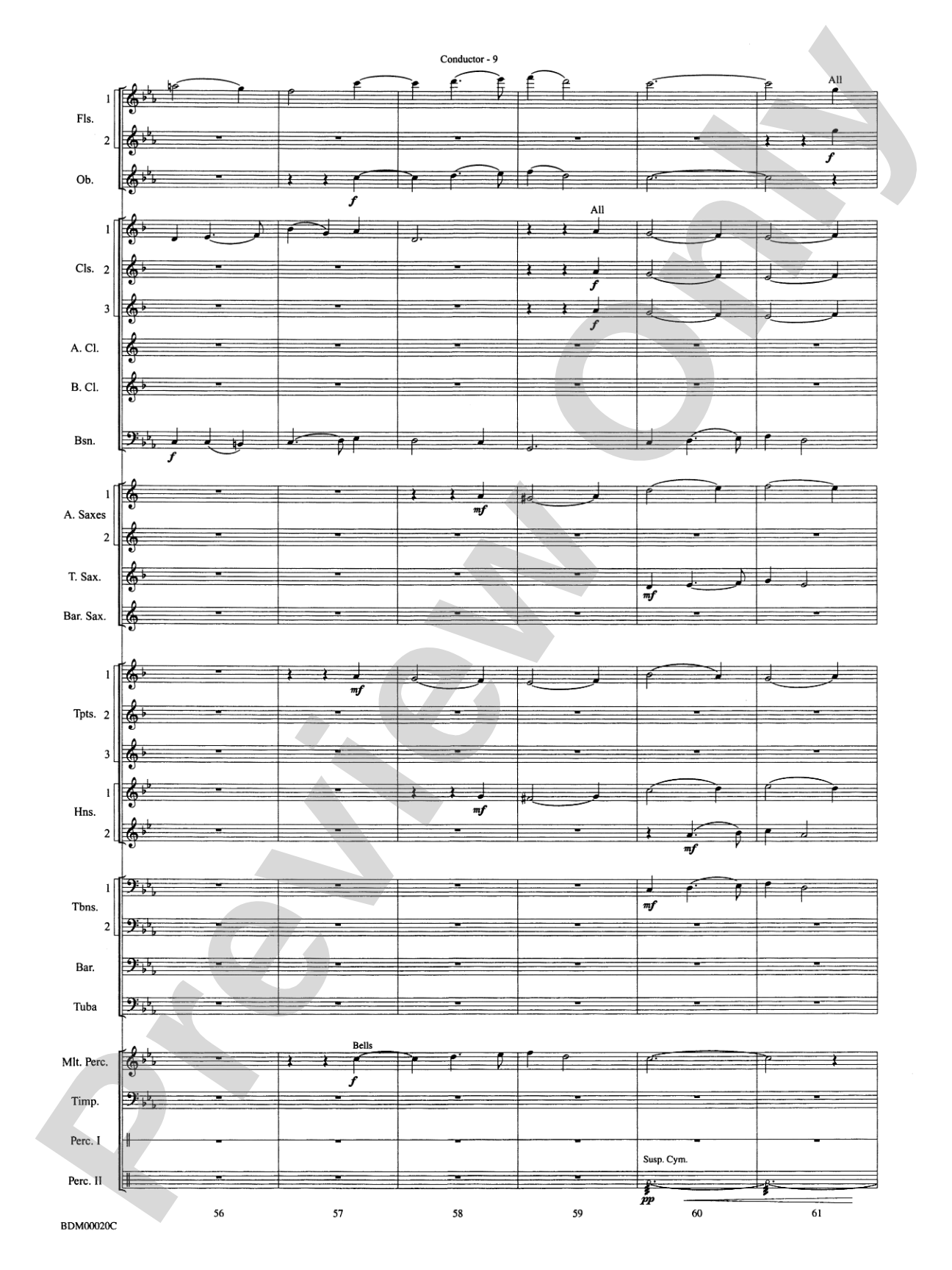 Coventry Carol: Concert Band Conductor Score & Parts