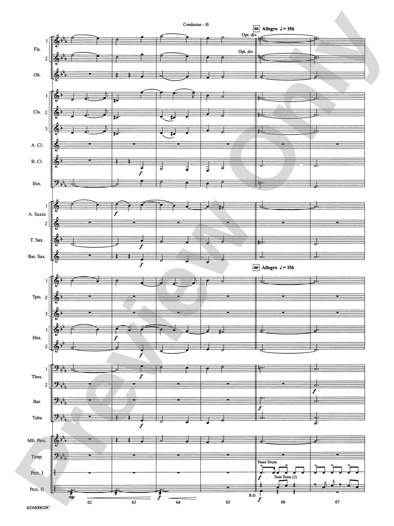 Coventry Carol: Concert Band Conductor Score & Parts