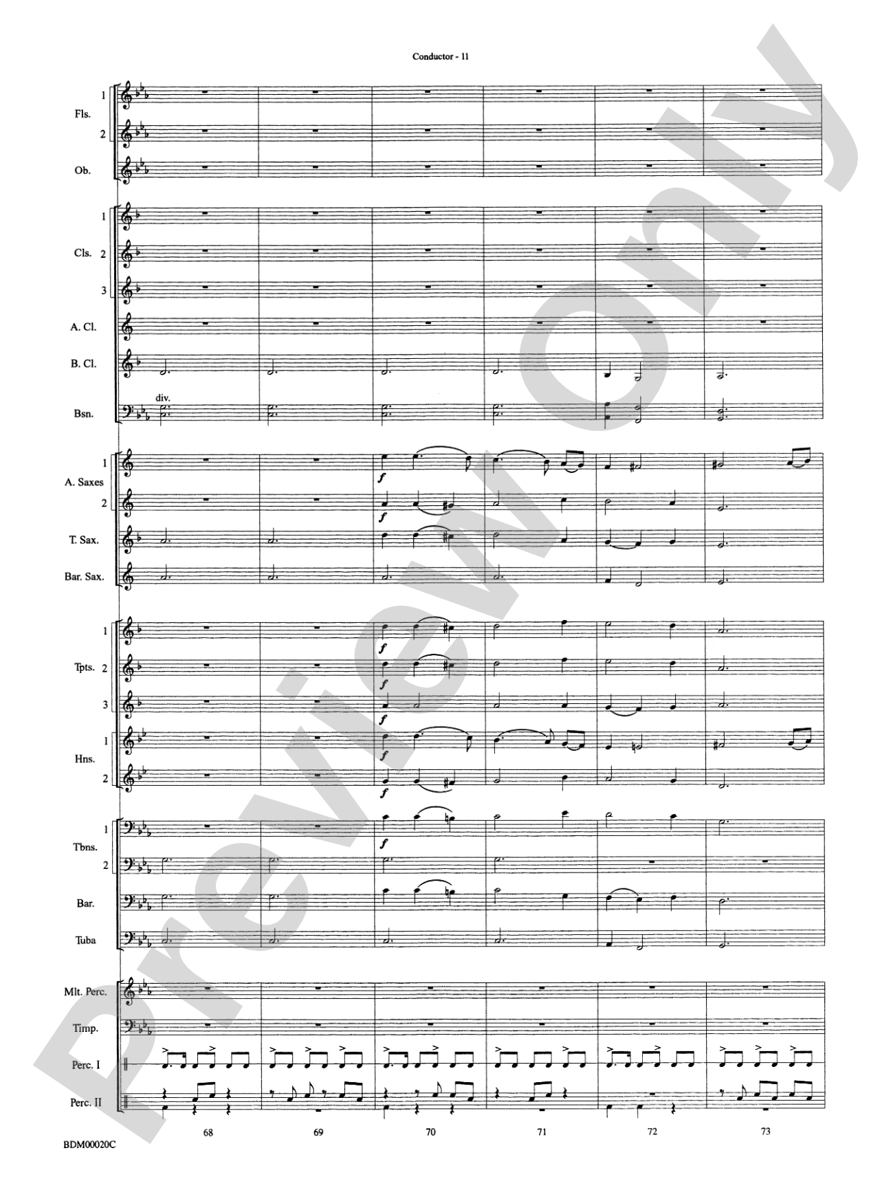Coventry Carol: Concert Band Conductor Score & Parts