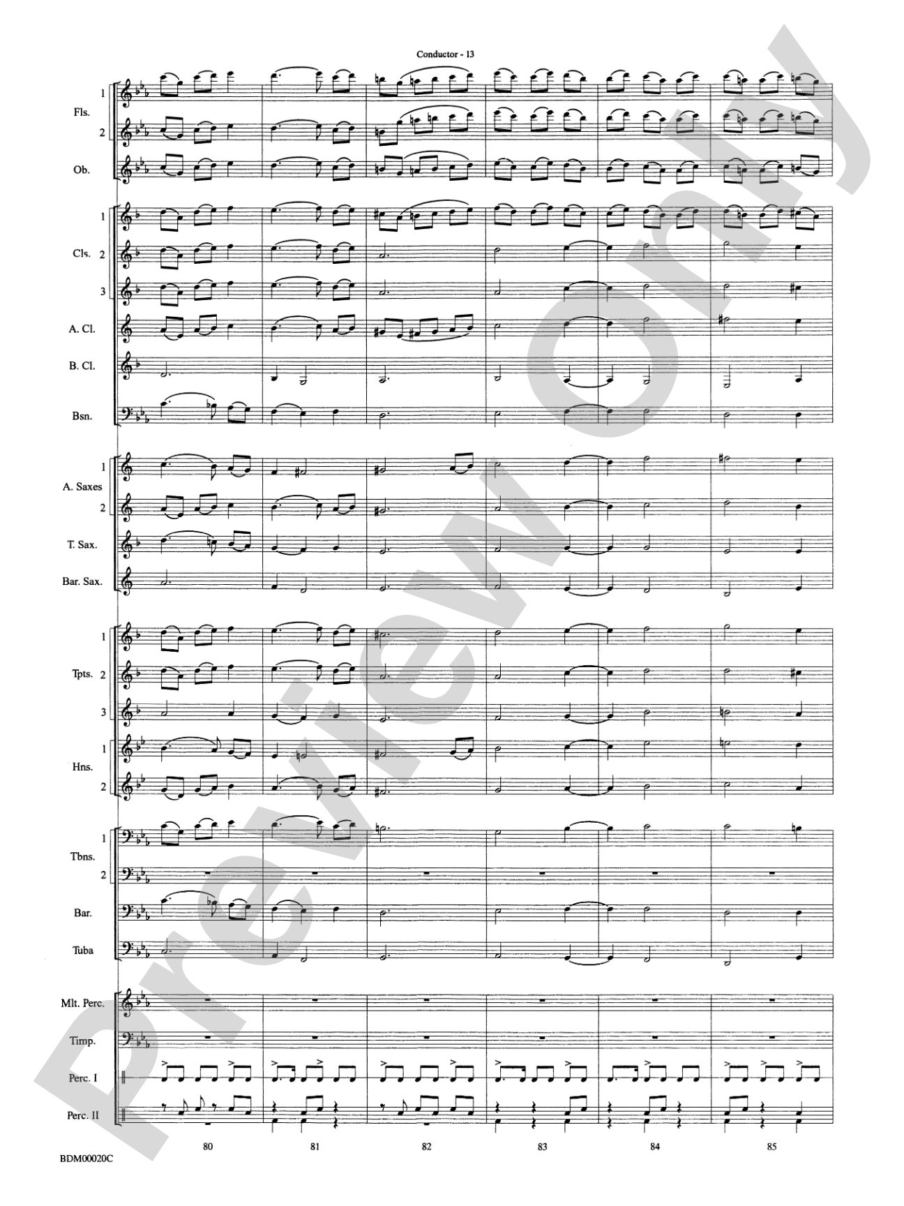 Coventry Carol: Concert Band Conductor Score & Parts