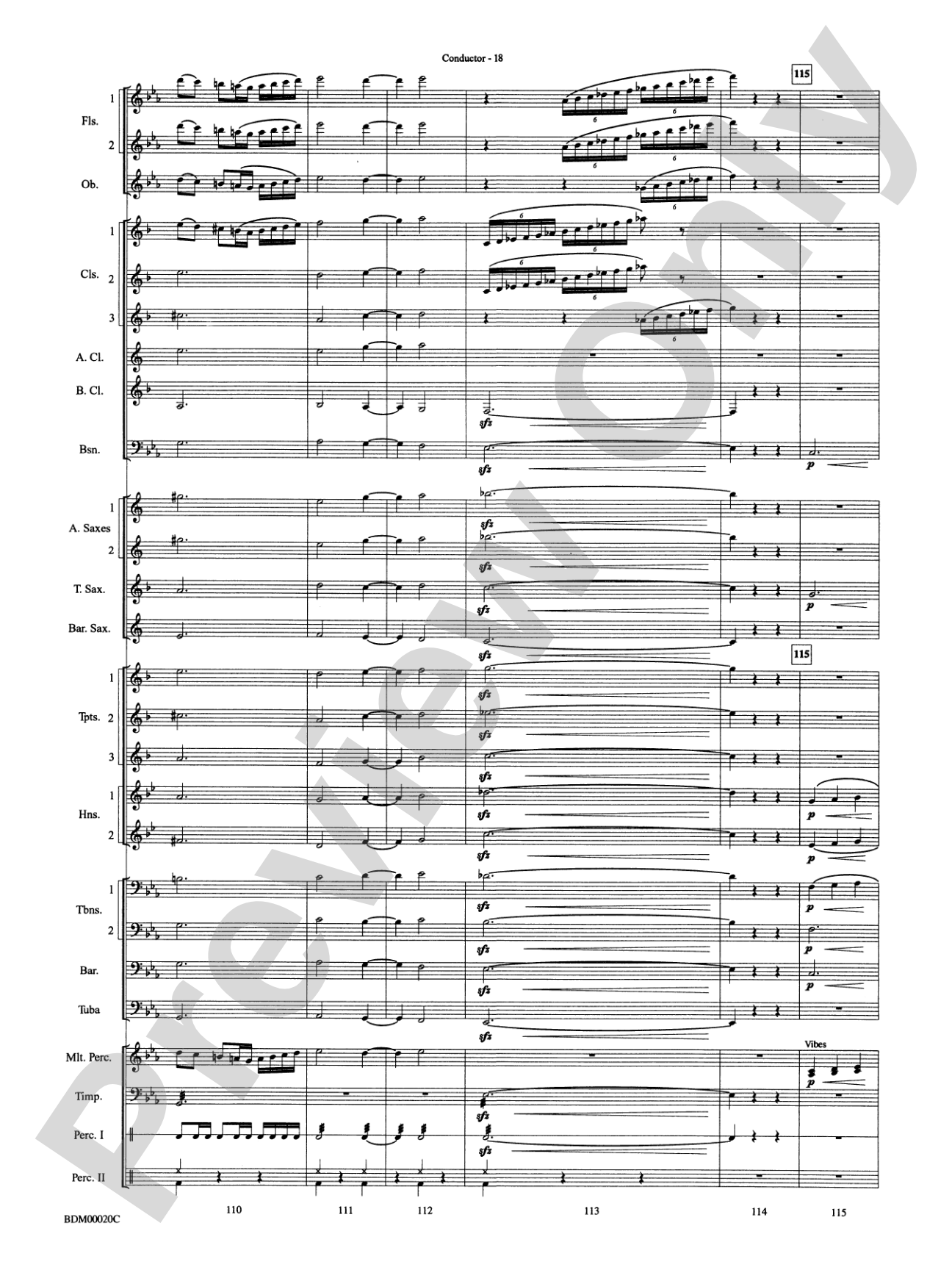 Coventry Carol: Concert Band Conductor Score & Parts
