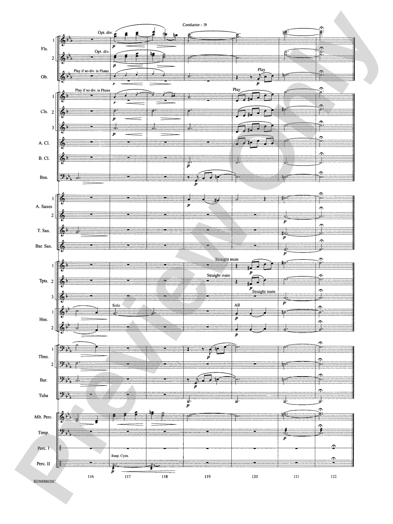 Coventry Carol: Concert Band Conductor Score & Parts