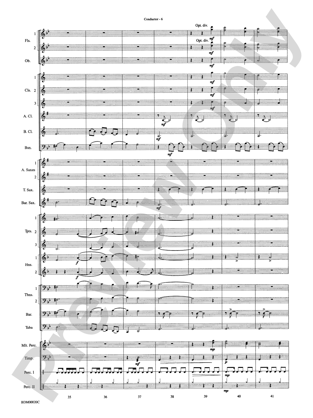 Coventry Carol: Concert Band Conductor Score & Parts