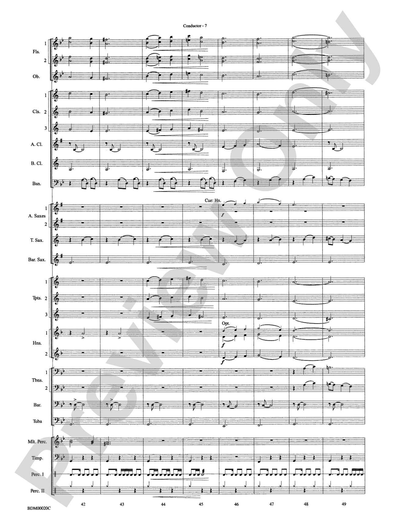 Coventry Carol: Concert Band Conductor Score & Parts