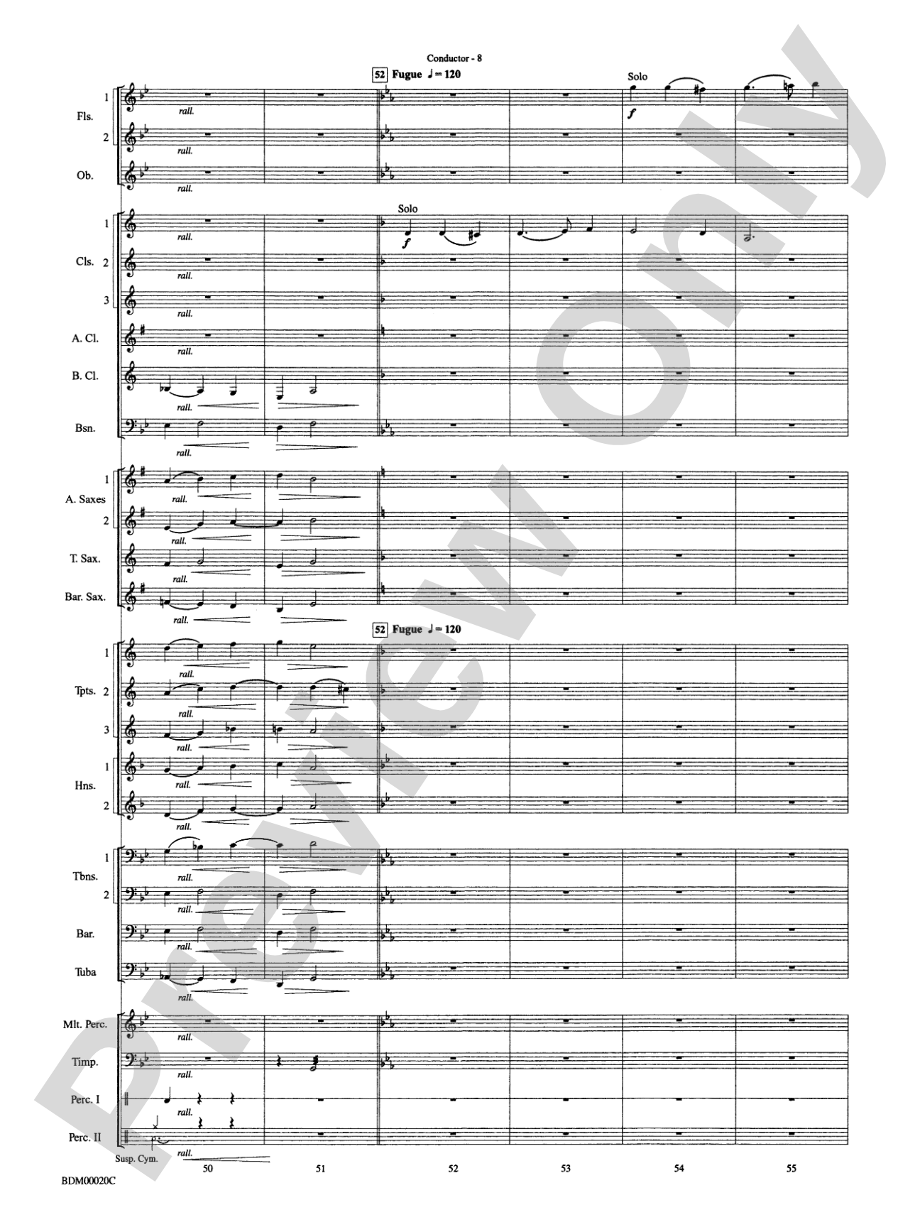 Coventry Carol: Concert Band Conductor Score & Parts