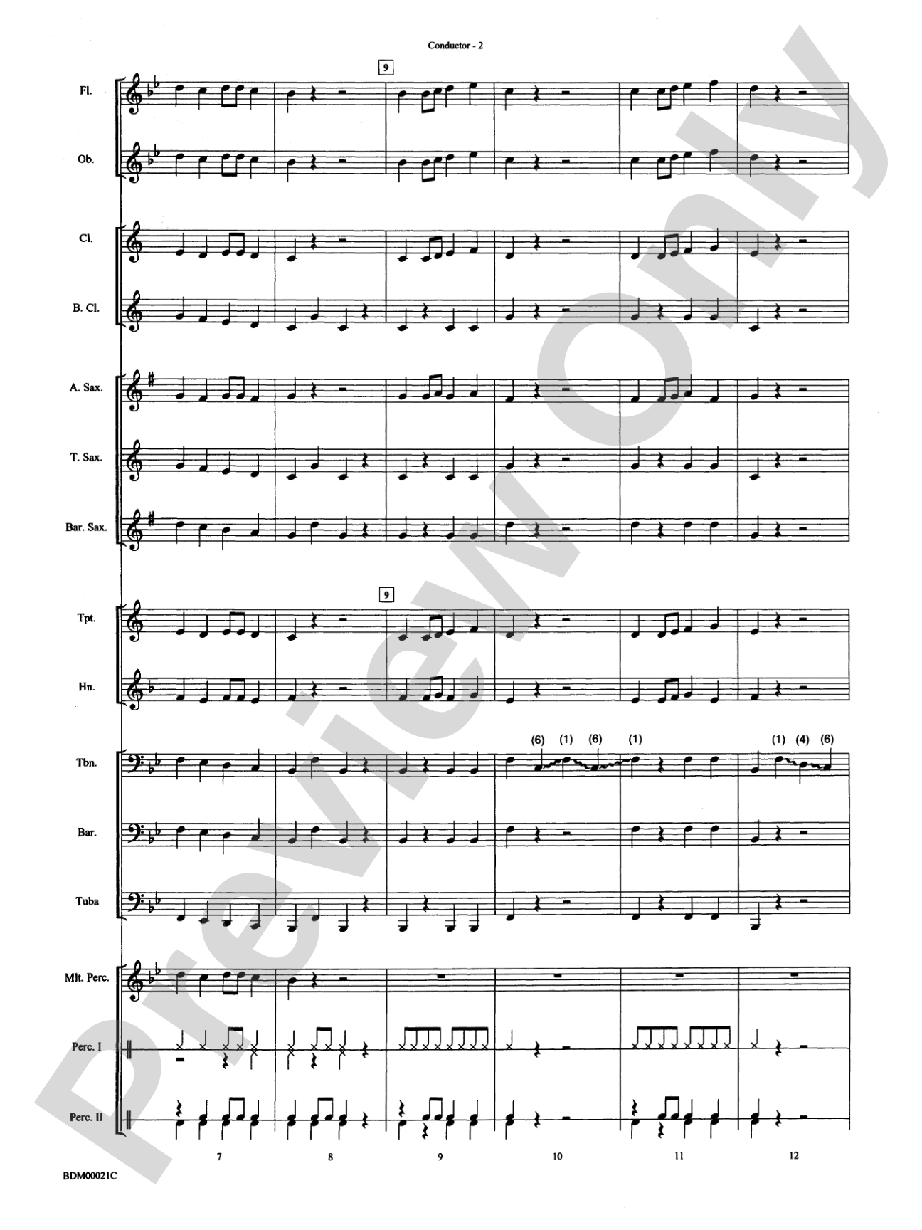 Slip and Slide: Concert Band Conductor Score & Parts