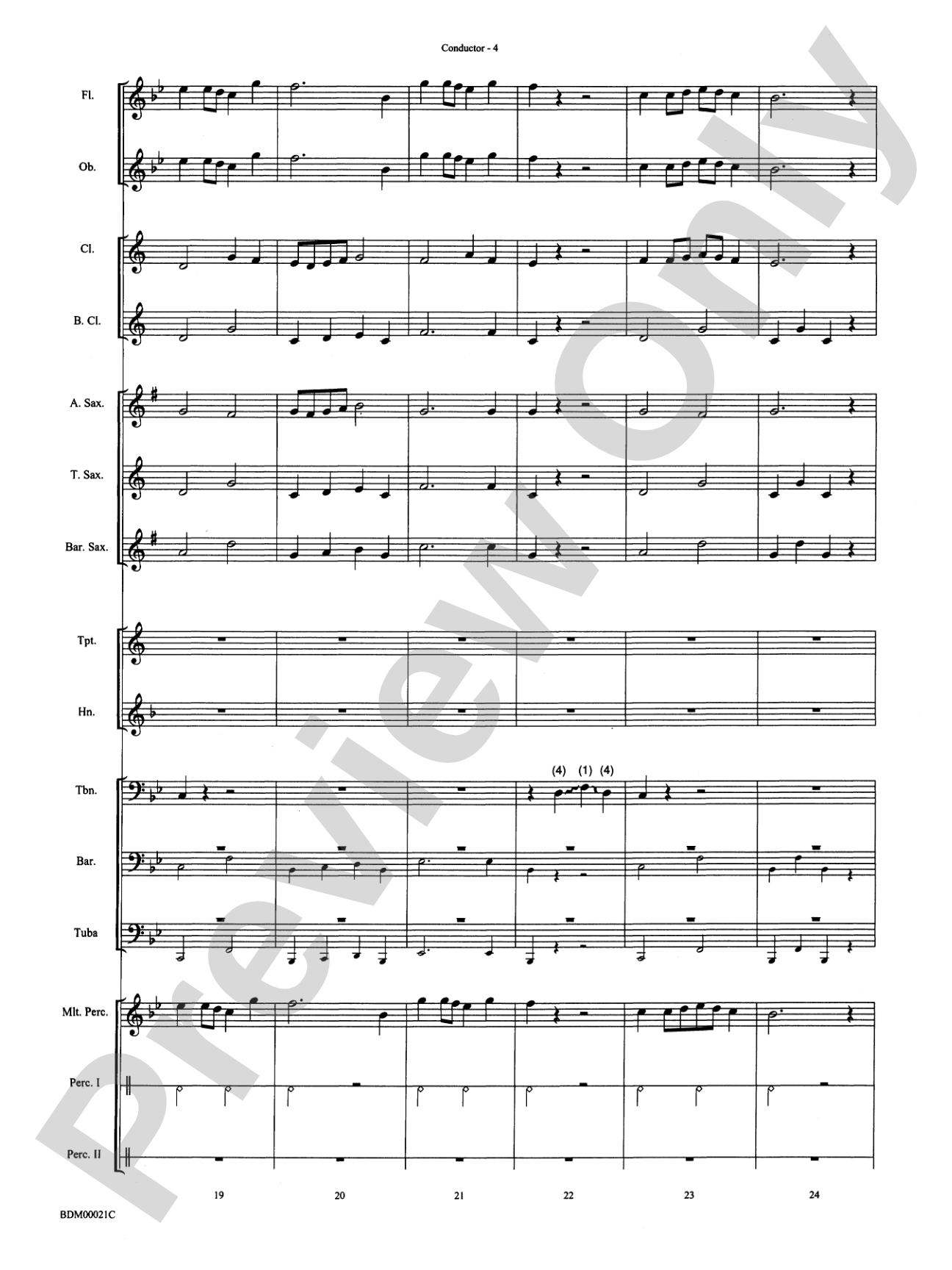 Slip and Slide: Concert Band Conductor Score & Parts