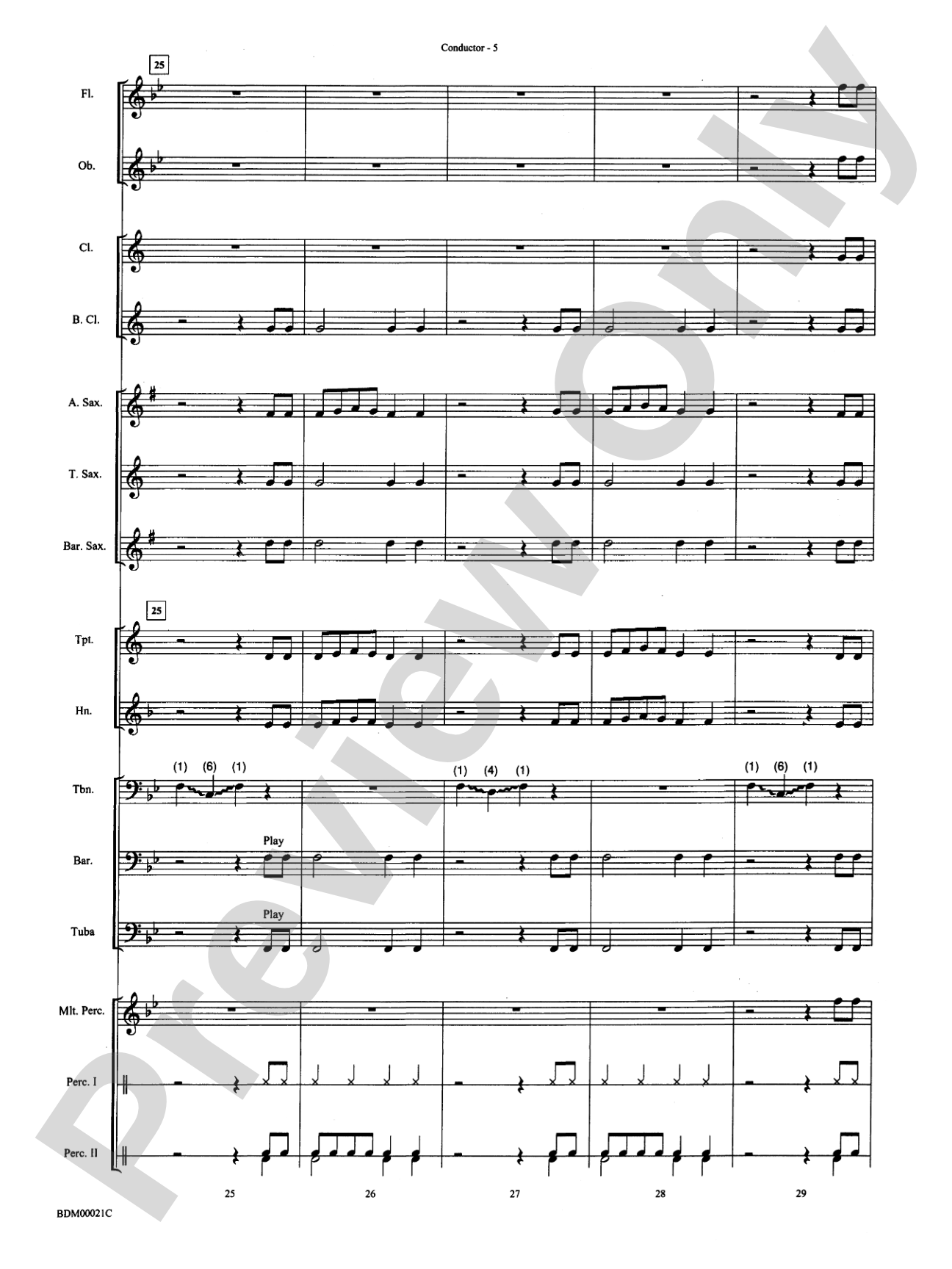 Slip and Slide: Concert Band Conductor Score & Parts