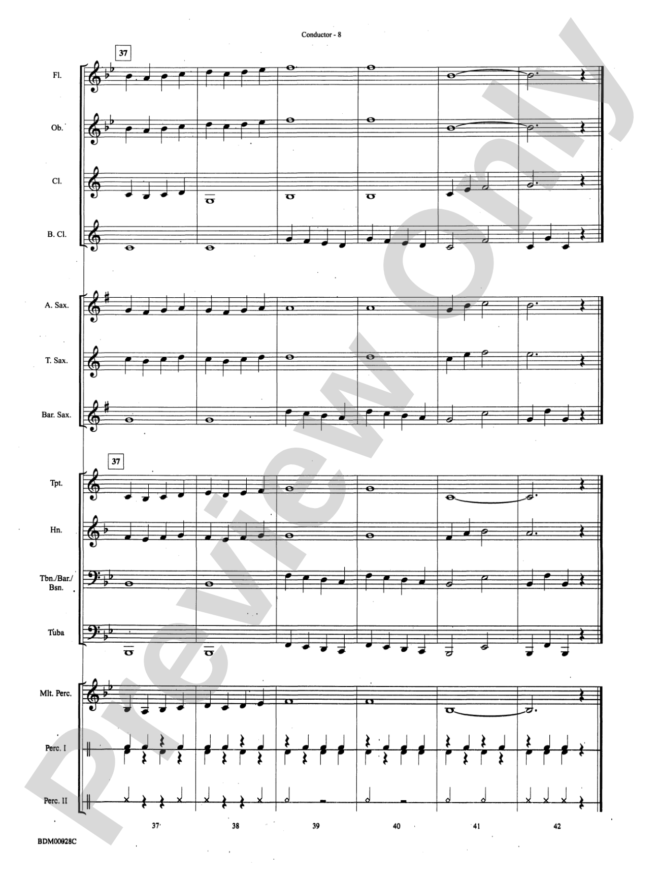 Simple Gifts: Concert Band Conductor Score & Parts