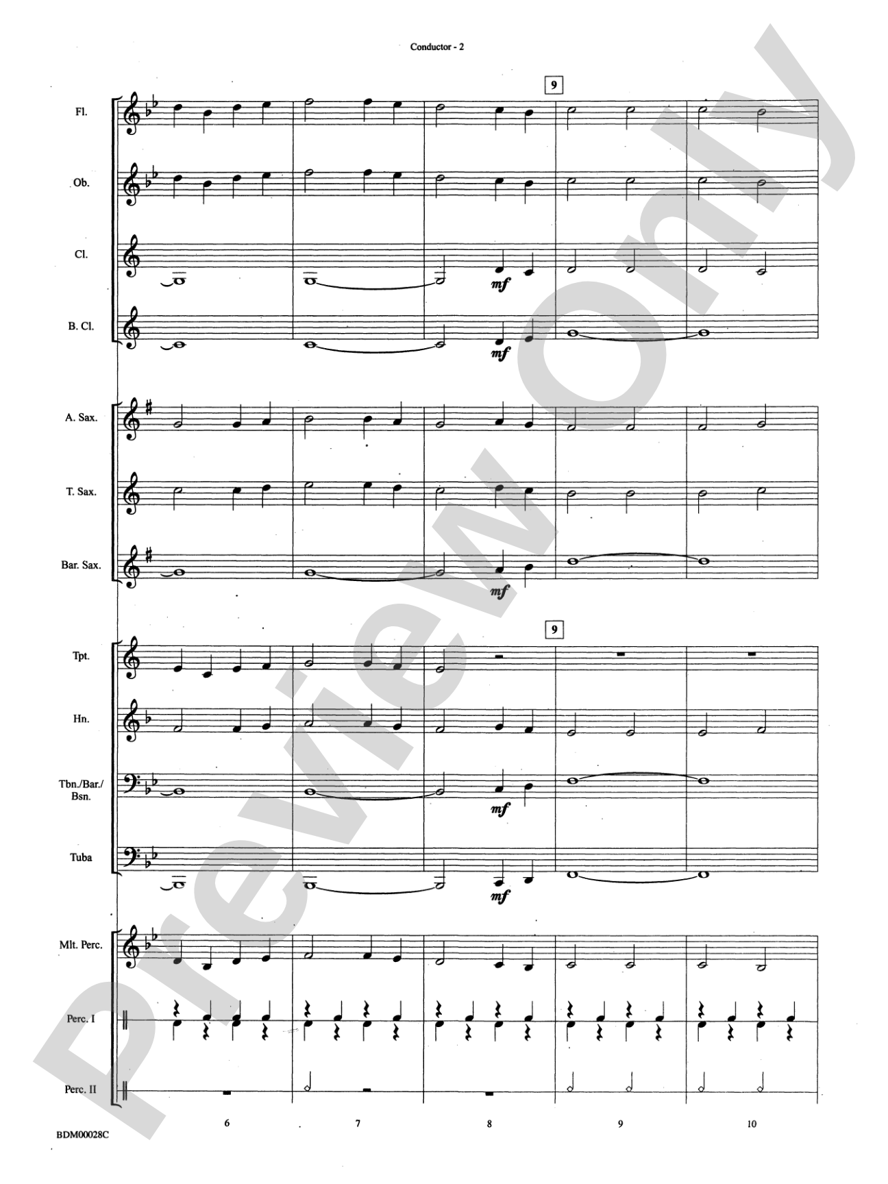 Simple Gifts: Concert Band Conductor Score & Parts