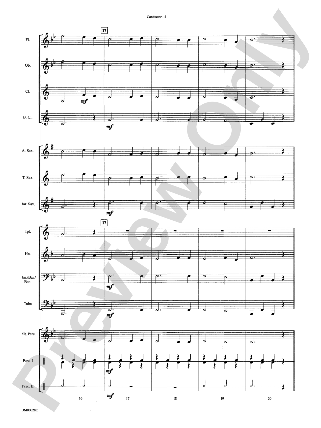 Simple Gifts: Concert Band Conductor Score & Parts