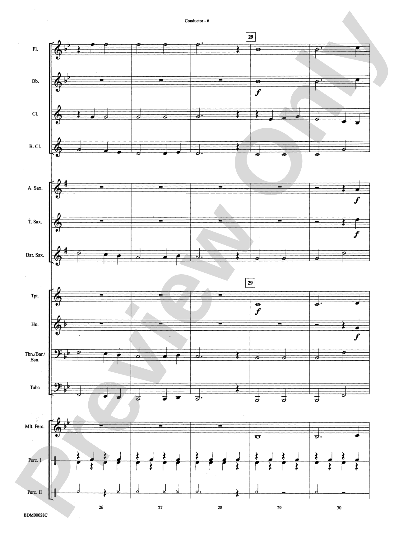 Simple Gifts: Concert Band Conductor Score & Parts