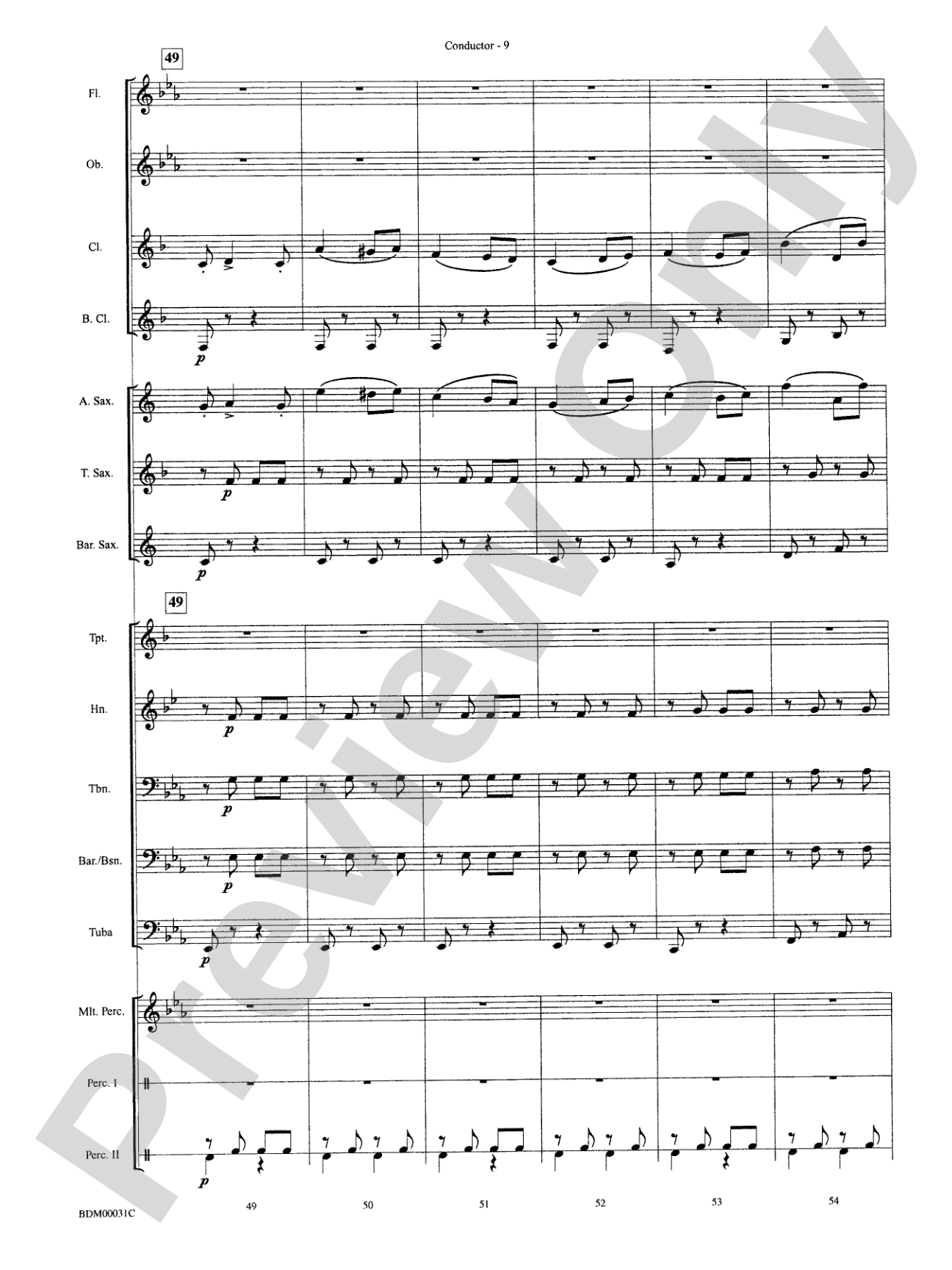 The High School Cadets: Concert Band Conductor Score & Parts