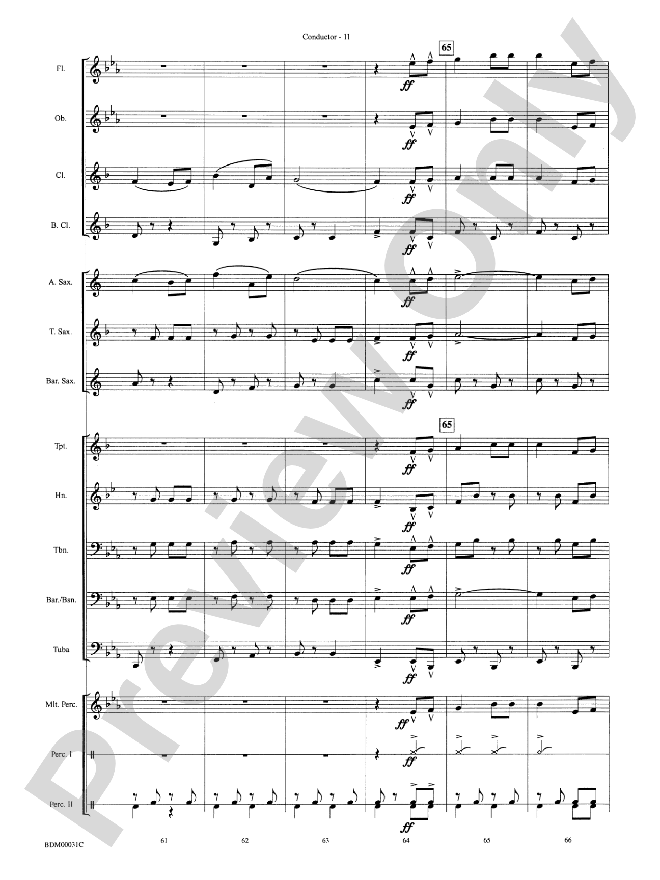 The High School Cadets: Concert Band Conductor Score & Parts