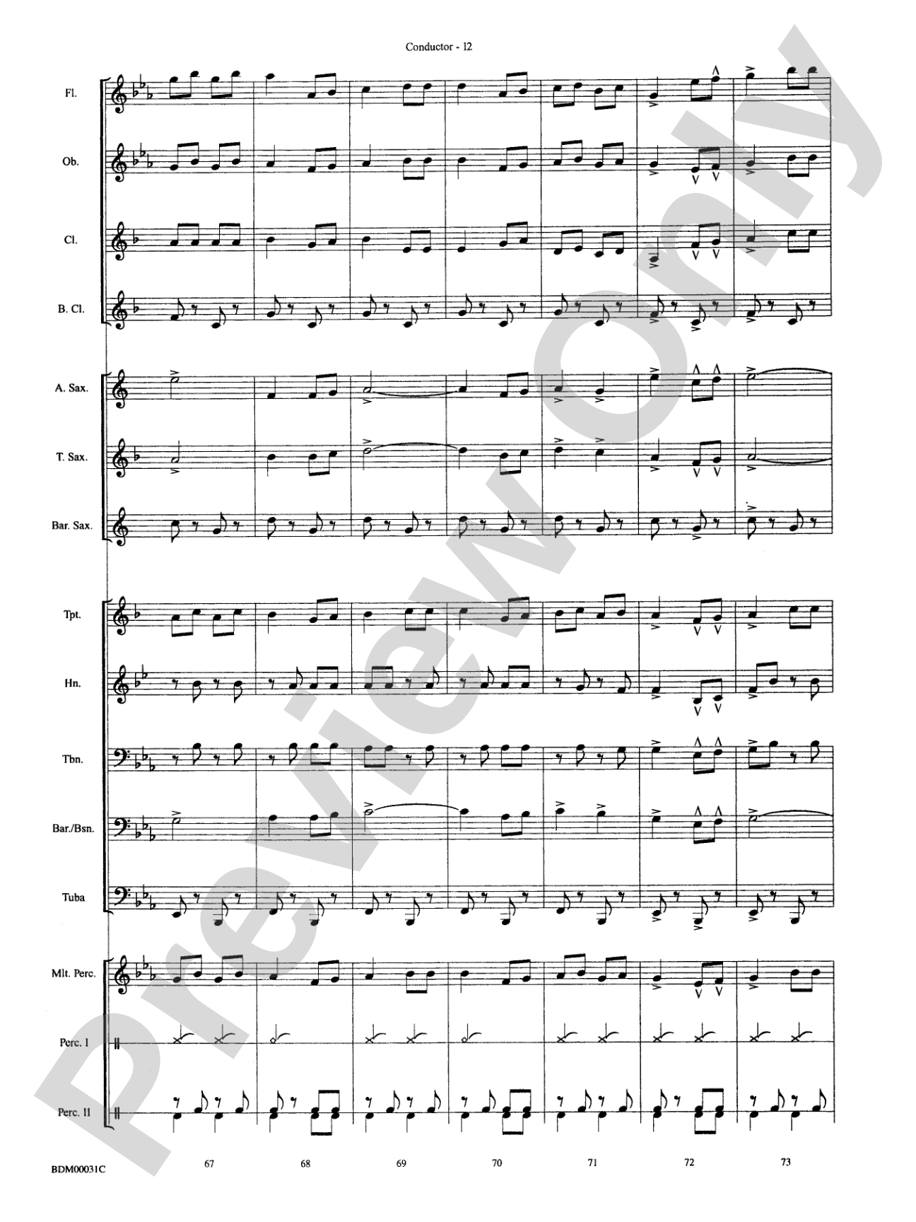 The High School Cadets: Concert Band Conductor Score & Parts