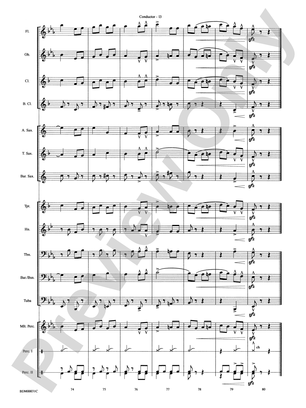 The High School Cadets: Concert Band Conductor Score & Parts