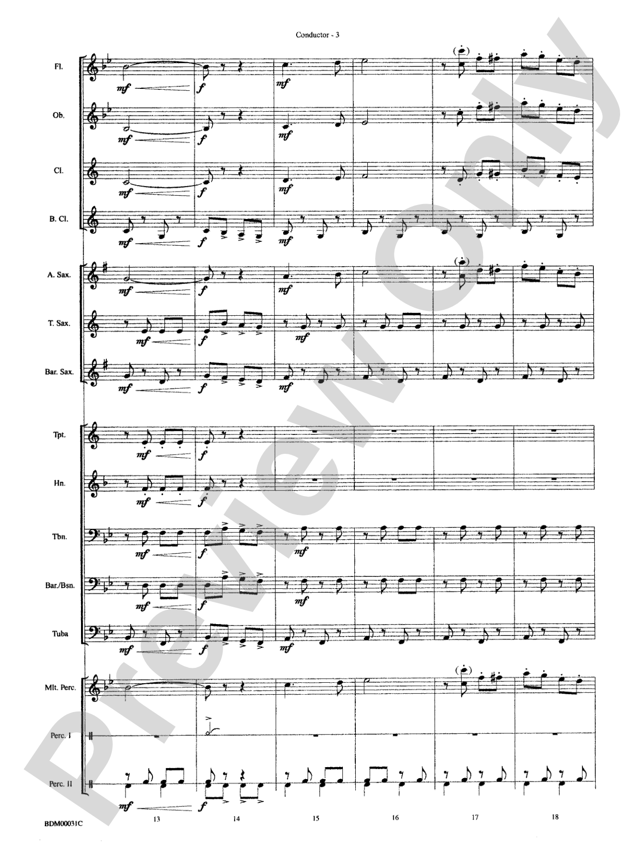 The High School Cadets: Concert Band Conductor Score & Parts