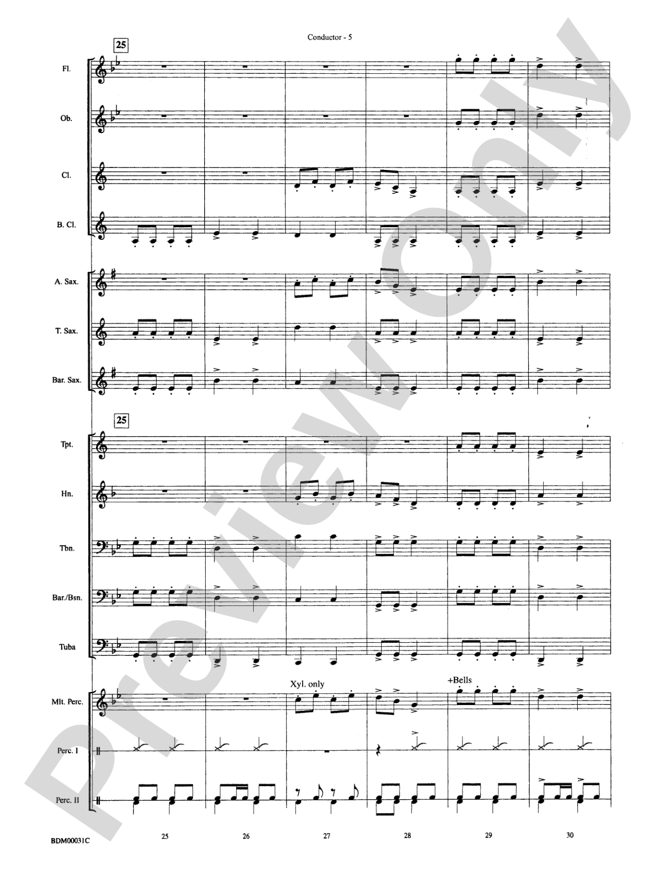 The High School Cadets: Concert Band Conductor Score & Parts