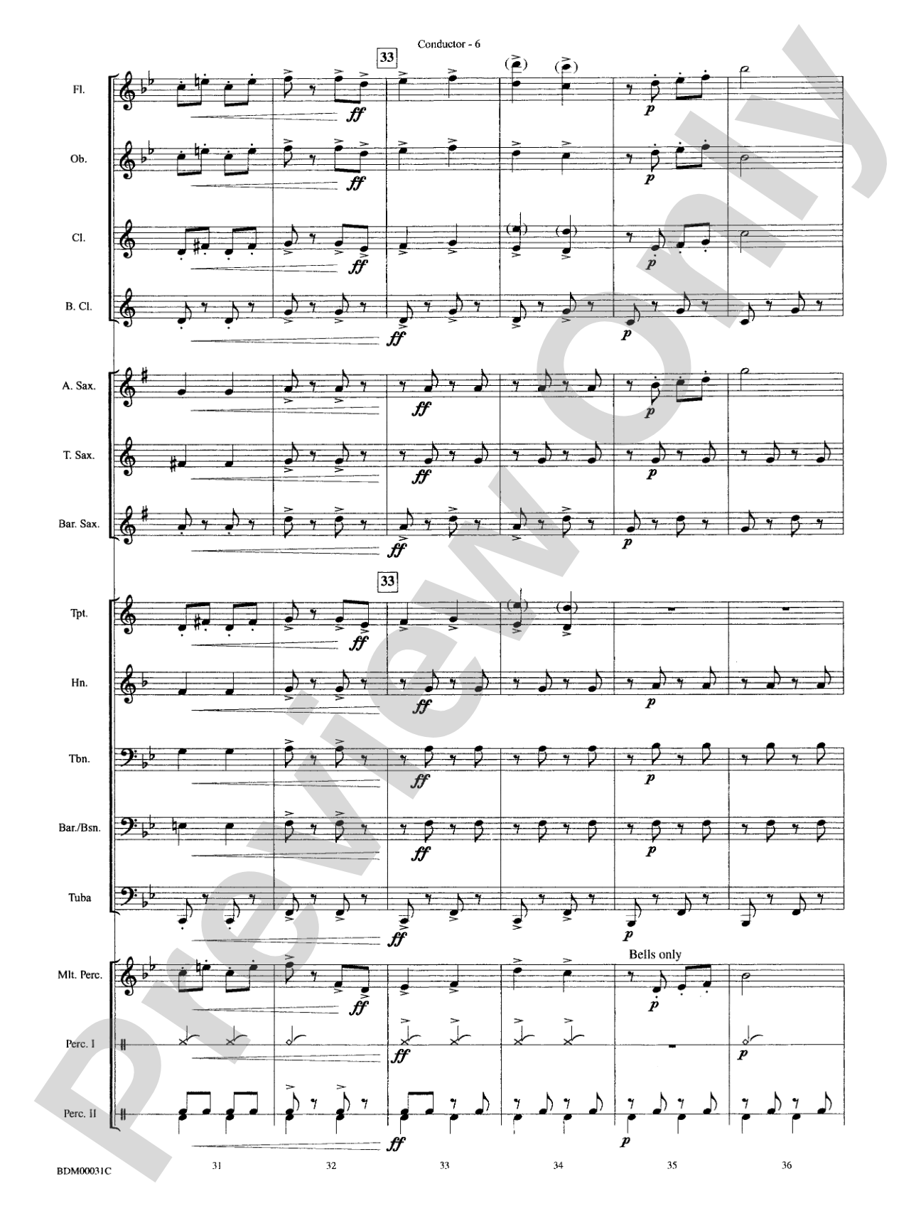 The High School Cadets: Concert Band Conductor Score & Parts