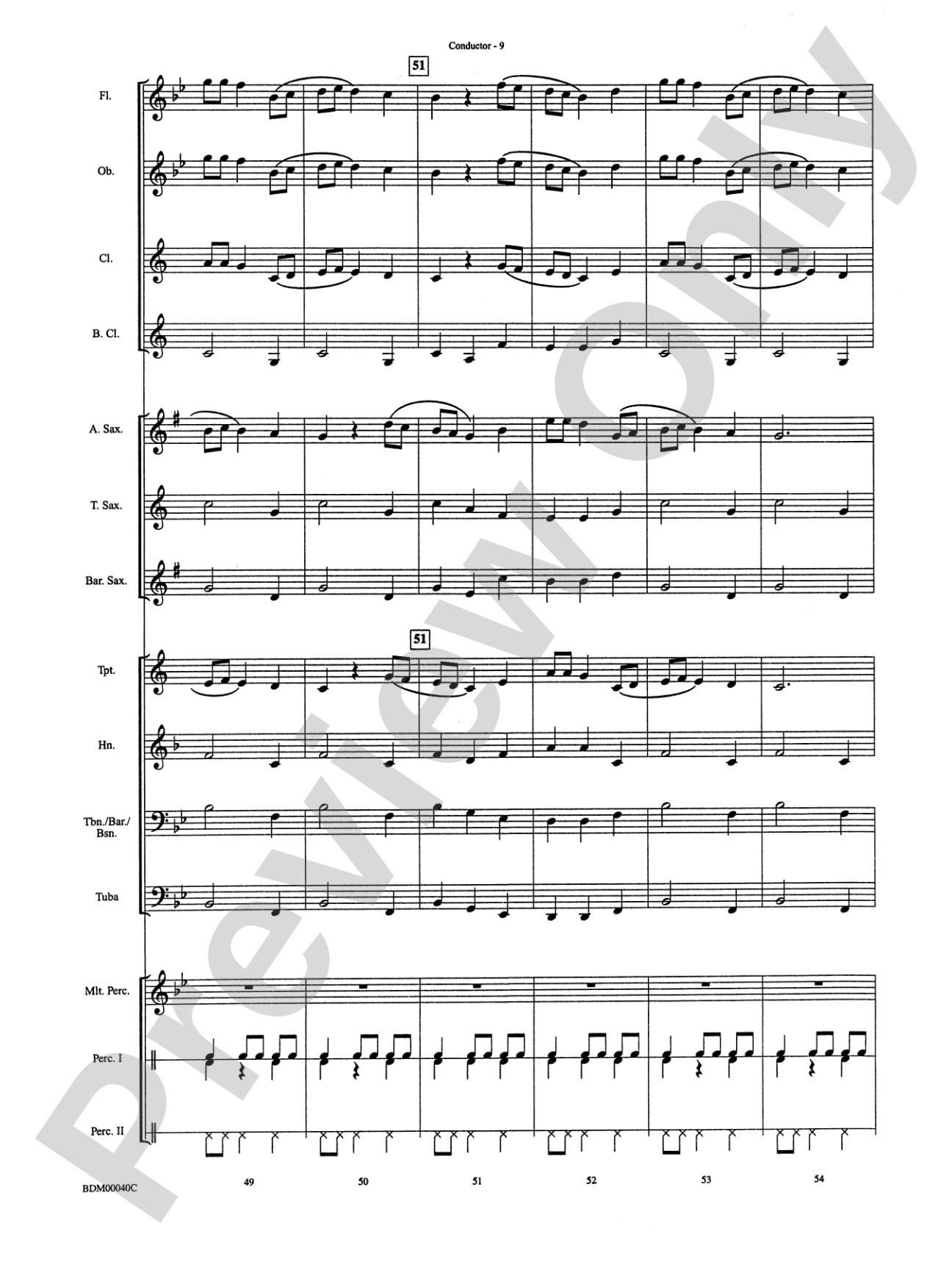 The Holly and the Ivy: Concert Band Conductor Score & Parts