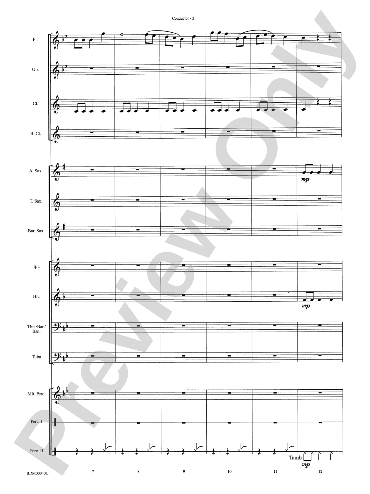 The Holly and the Ivy: Concert Band Conductor Score & Parts