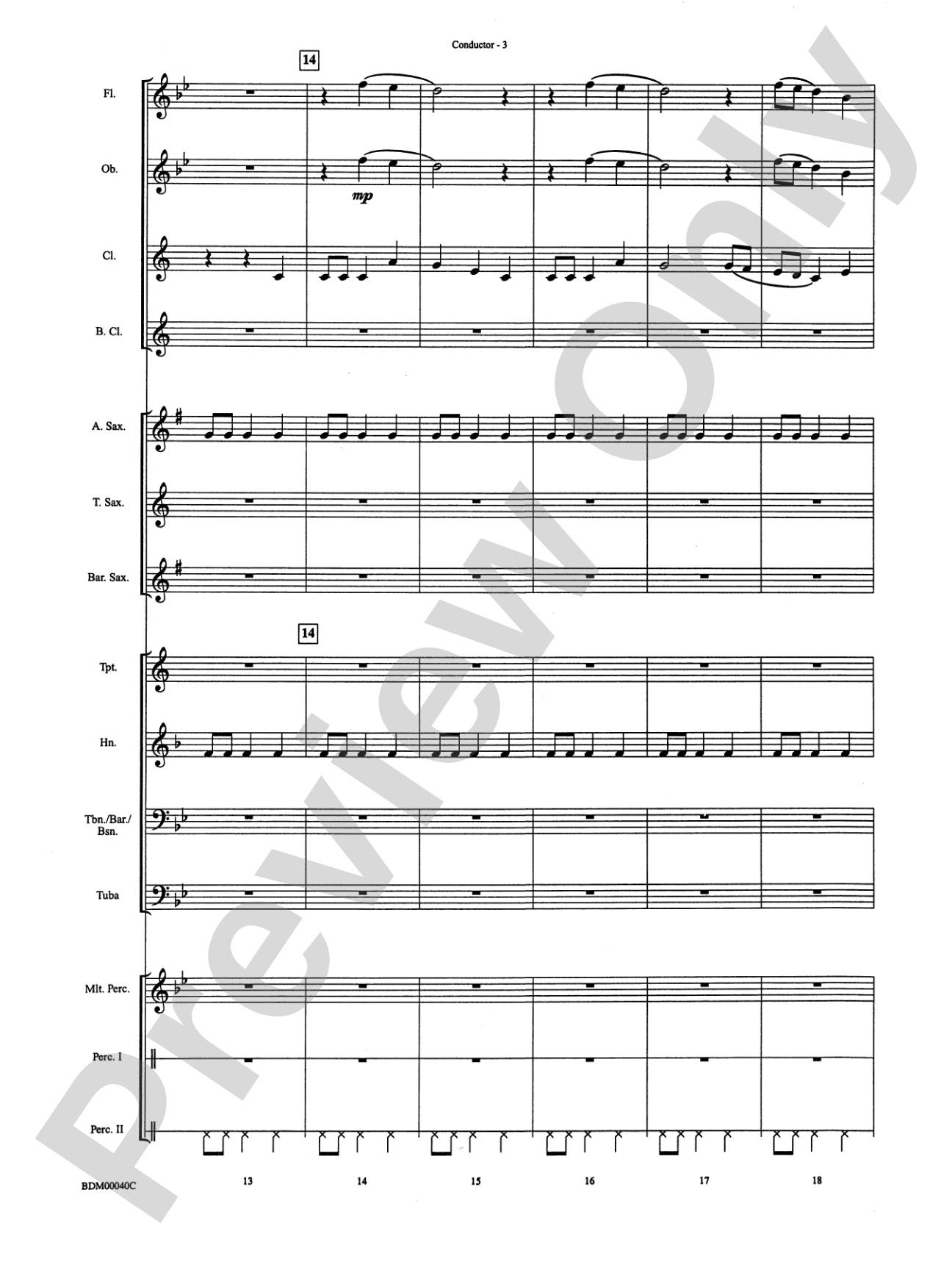 The Holly and the Ivy: Concert Band Conductor Score & Parts